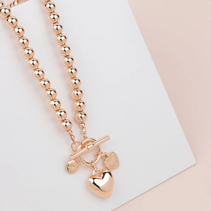 Lillyco Limited Edition Rose Gold Heart Necklace (Short) - L1753NRG-H