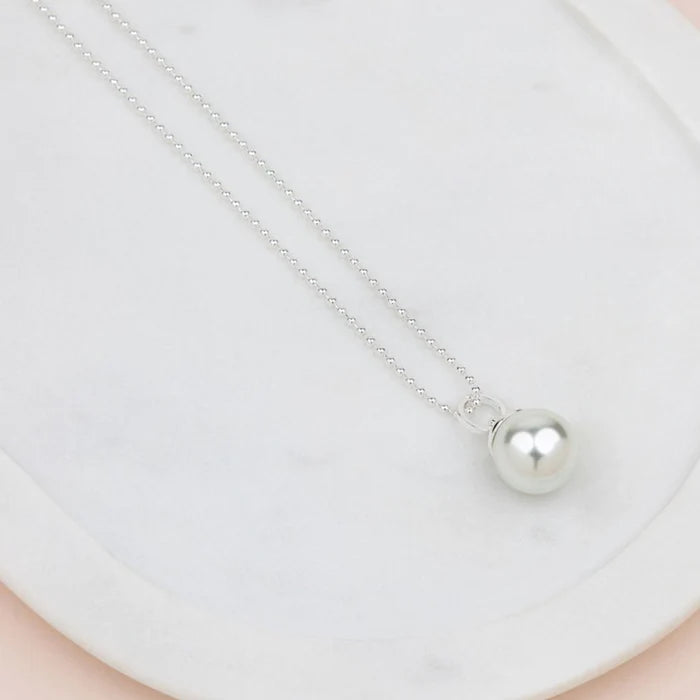 Lillyco Australia Silver Single Drop Pearl Necklace (Short) | L1845NSS