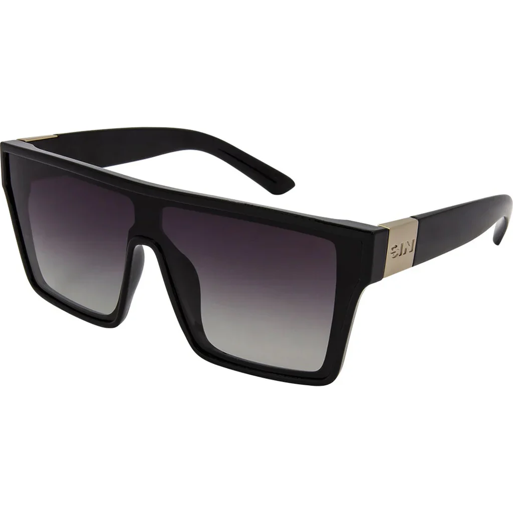 SIN Loose Cannon Sunglasses - Shiny Black / Smoke Gradient