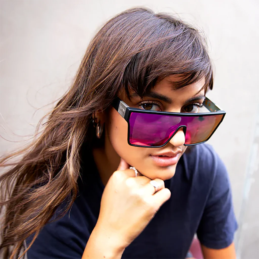 SIN Loose Cannon Sunglasses - Black / Pink Flash
