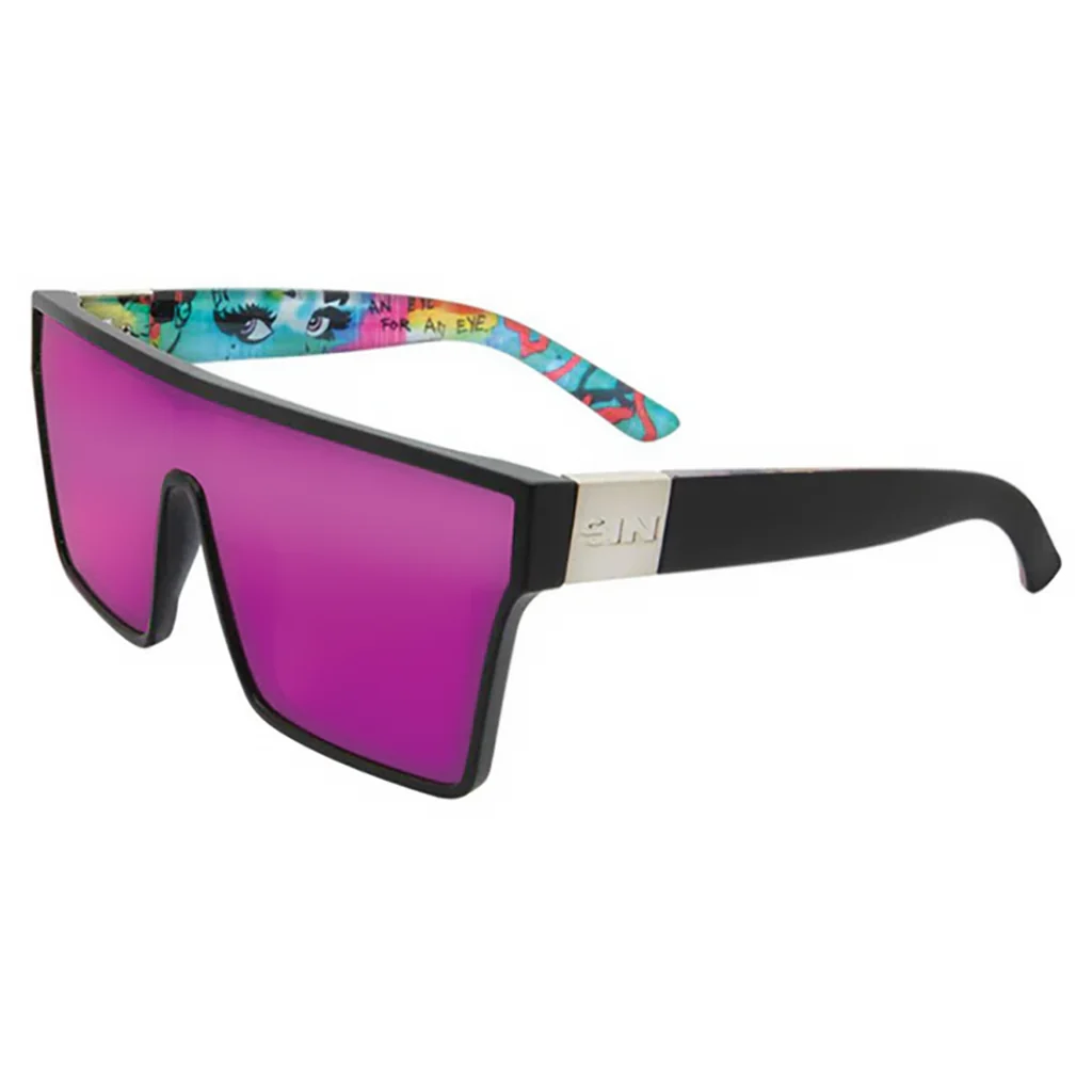 SIN Loose Cannon Sunglasses - Black / Pink Flash
