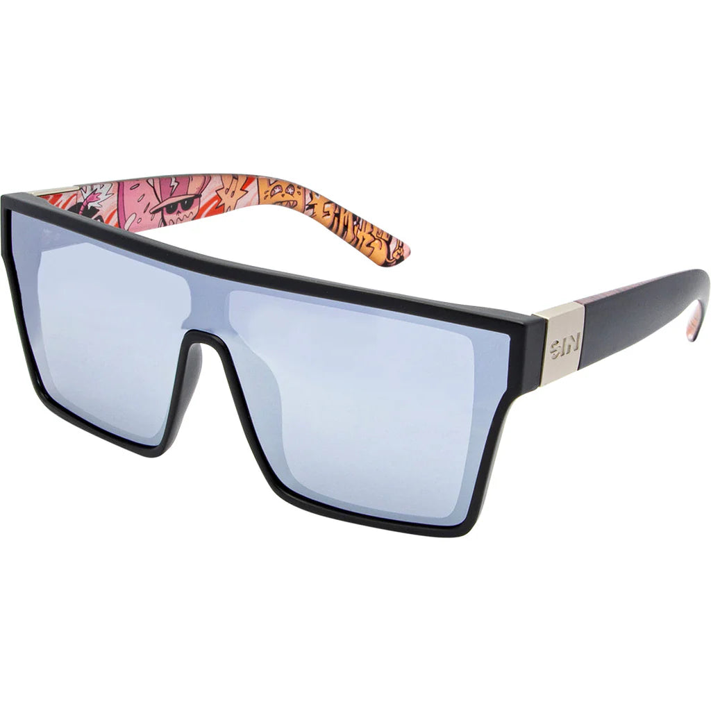 SIN Loose Cannon Sunglasses - Matt Black / Silver