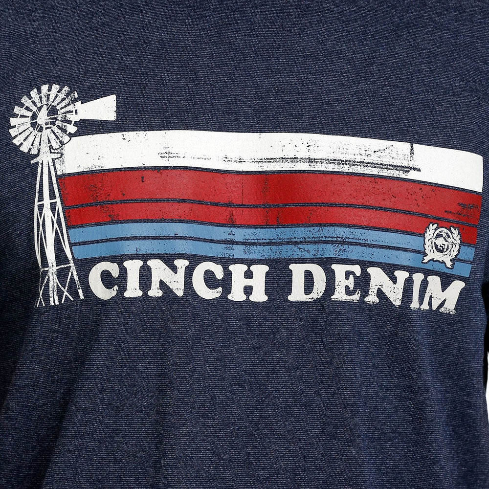 Cinch Mens Tri Colour Windmill Tee Shirt - MTT1690588 NAV