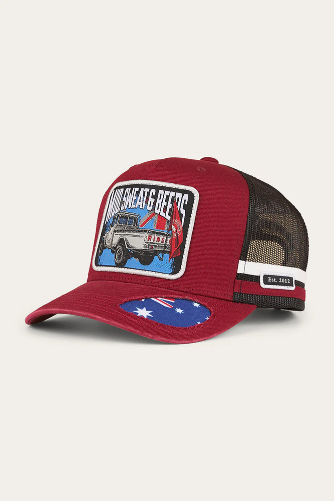 Ringers Western Mud Sweat Beers Trucker Cap - Maroon