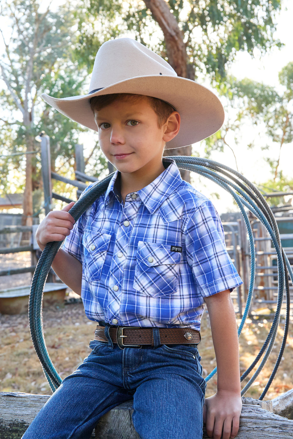 Pure Western Boys Mark SS Shirt - P4S3103958