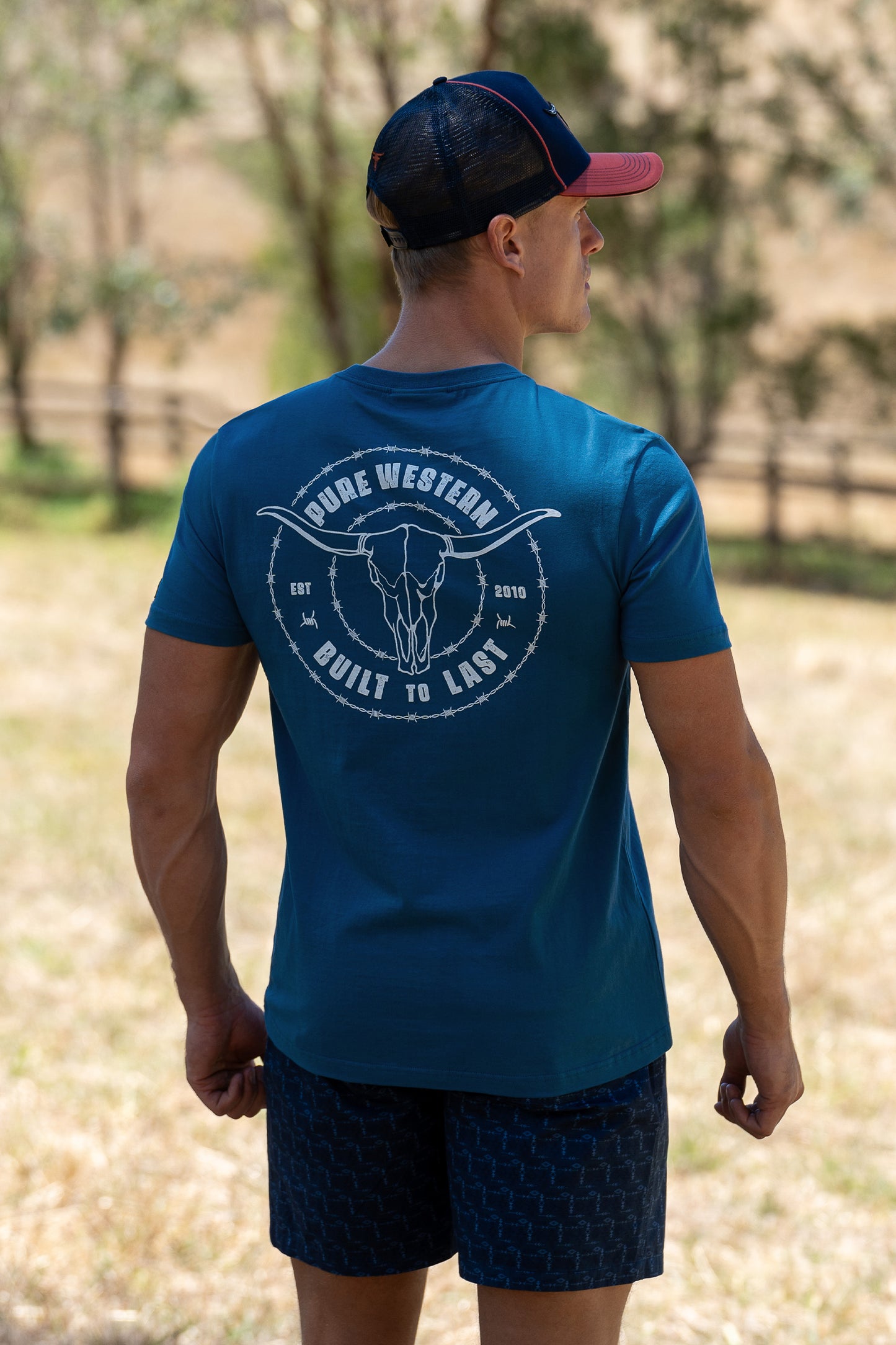 Pure Western Mens Walker Shirt P5S1503083 Denim