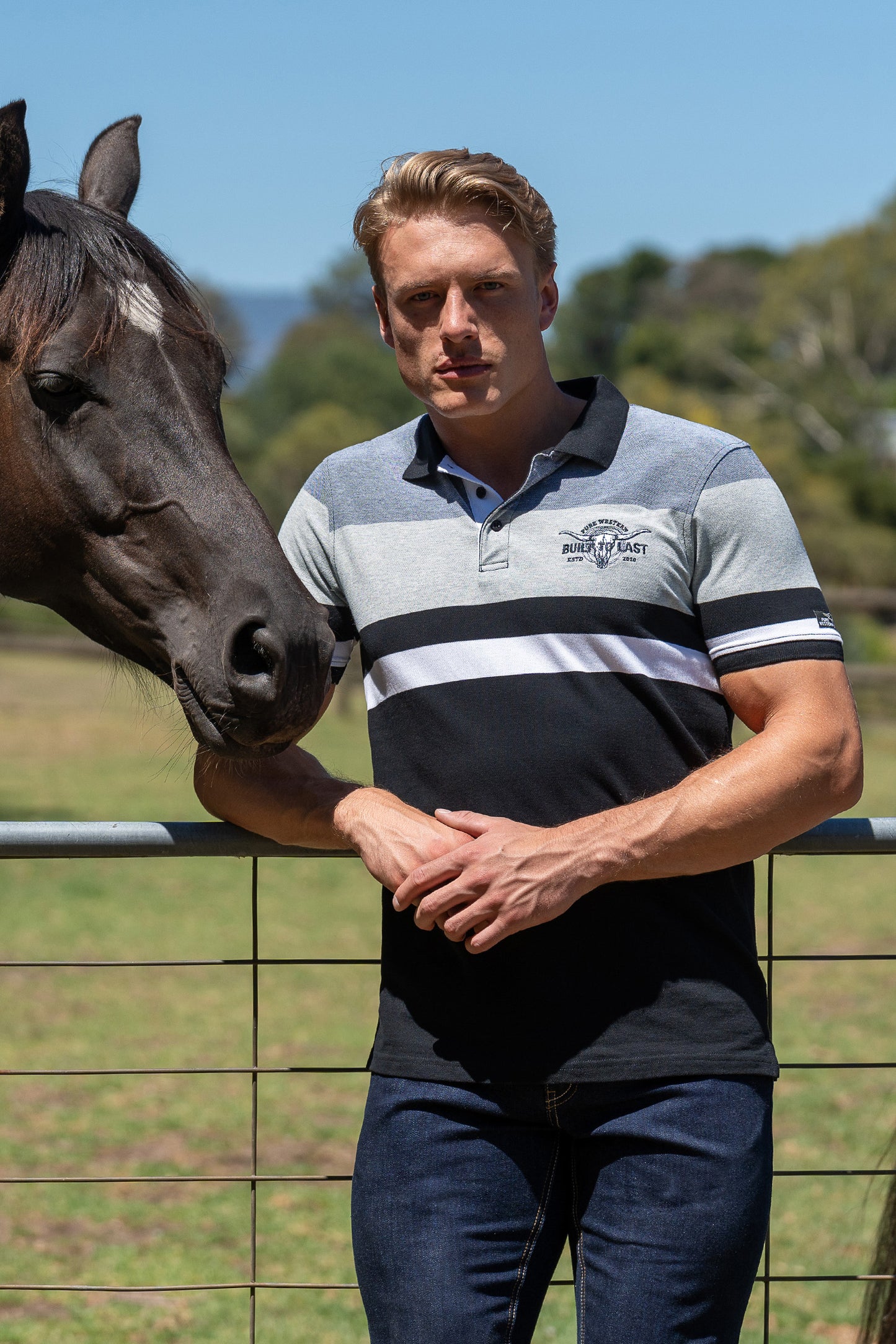 Pure Western Mens Shane Polo - P5S1505081