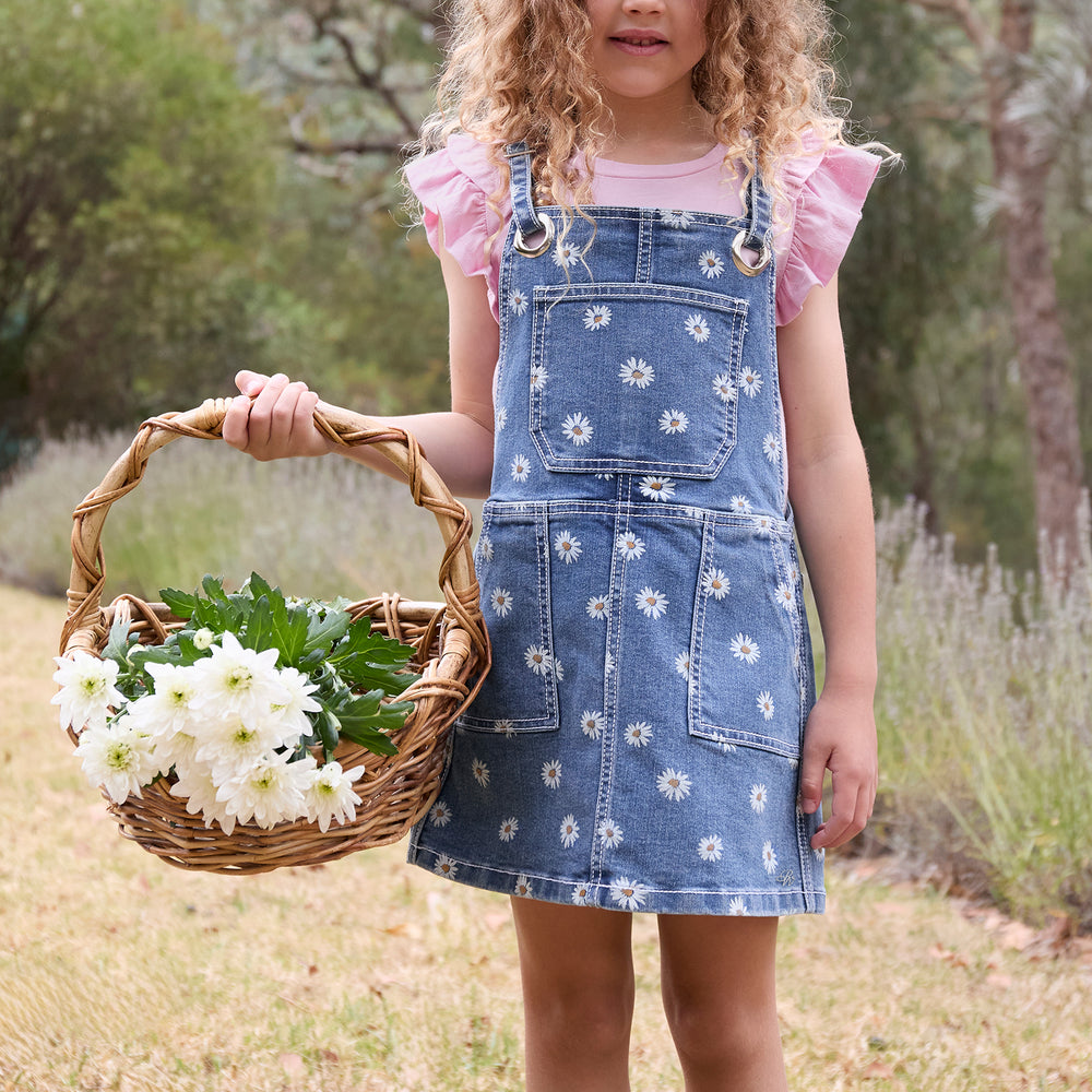 Pure Western Girls Adison Pinafore Dress P5S5402150