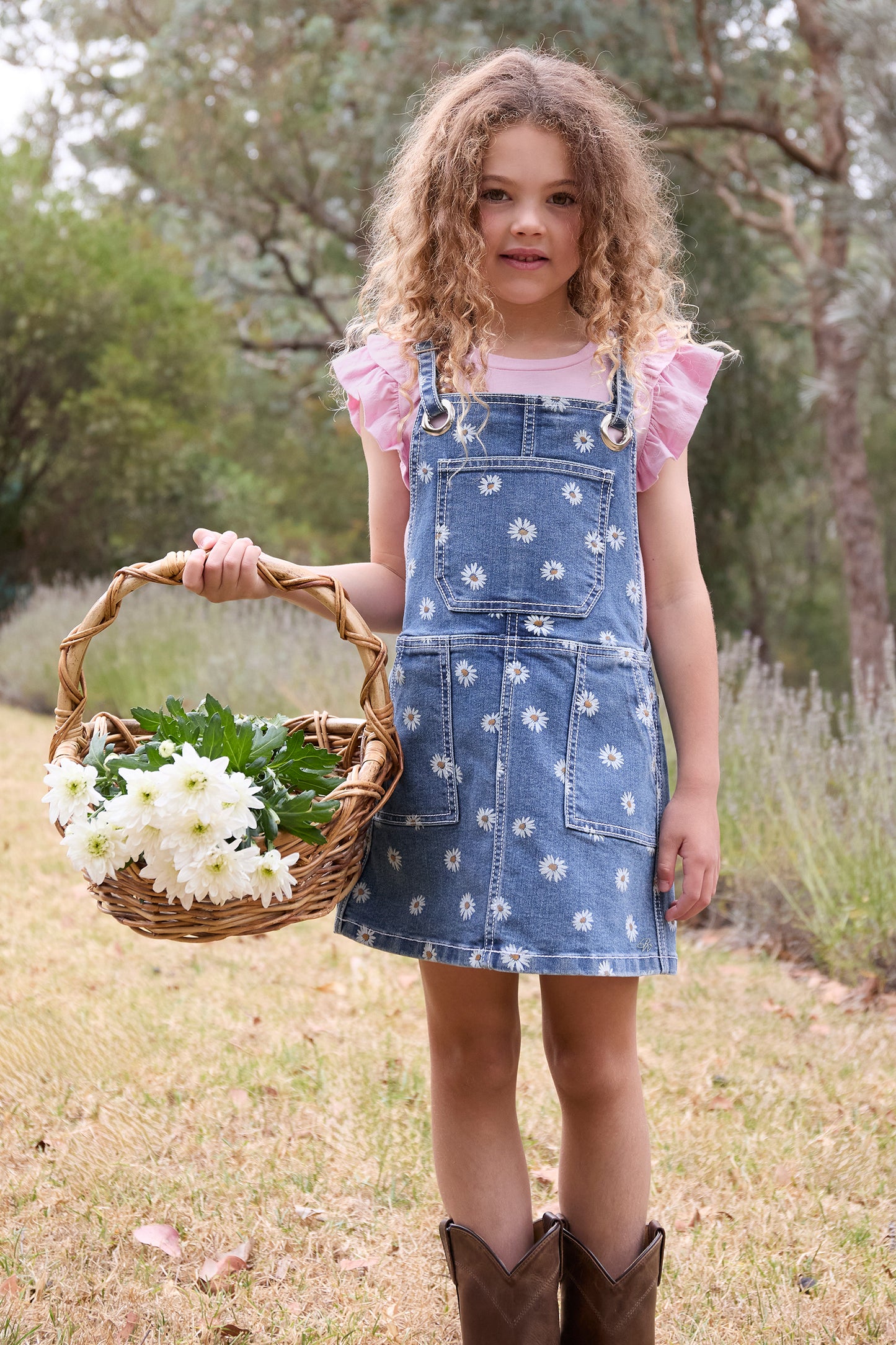 Pure Western Girls Adison Pinafore Dress P5S5402150