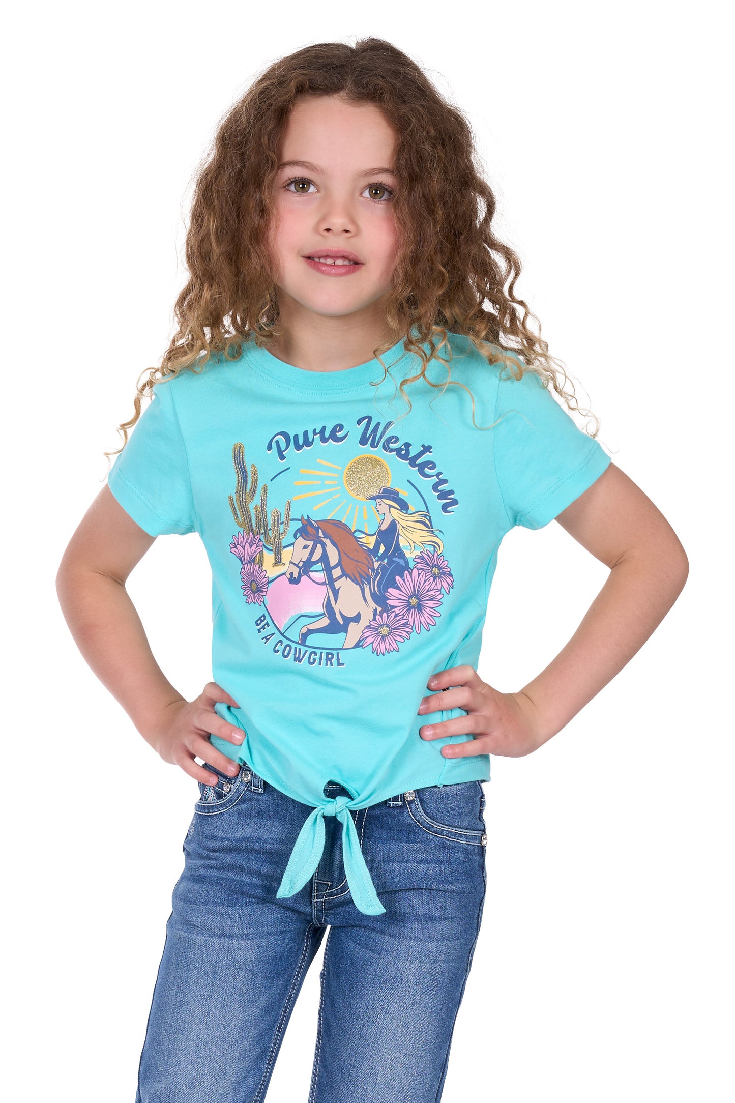 Pure Western Girls Clover Shirt P5S5576140