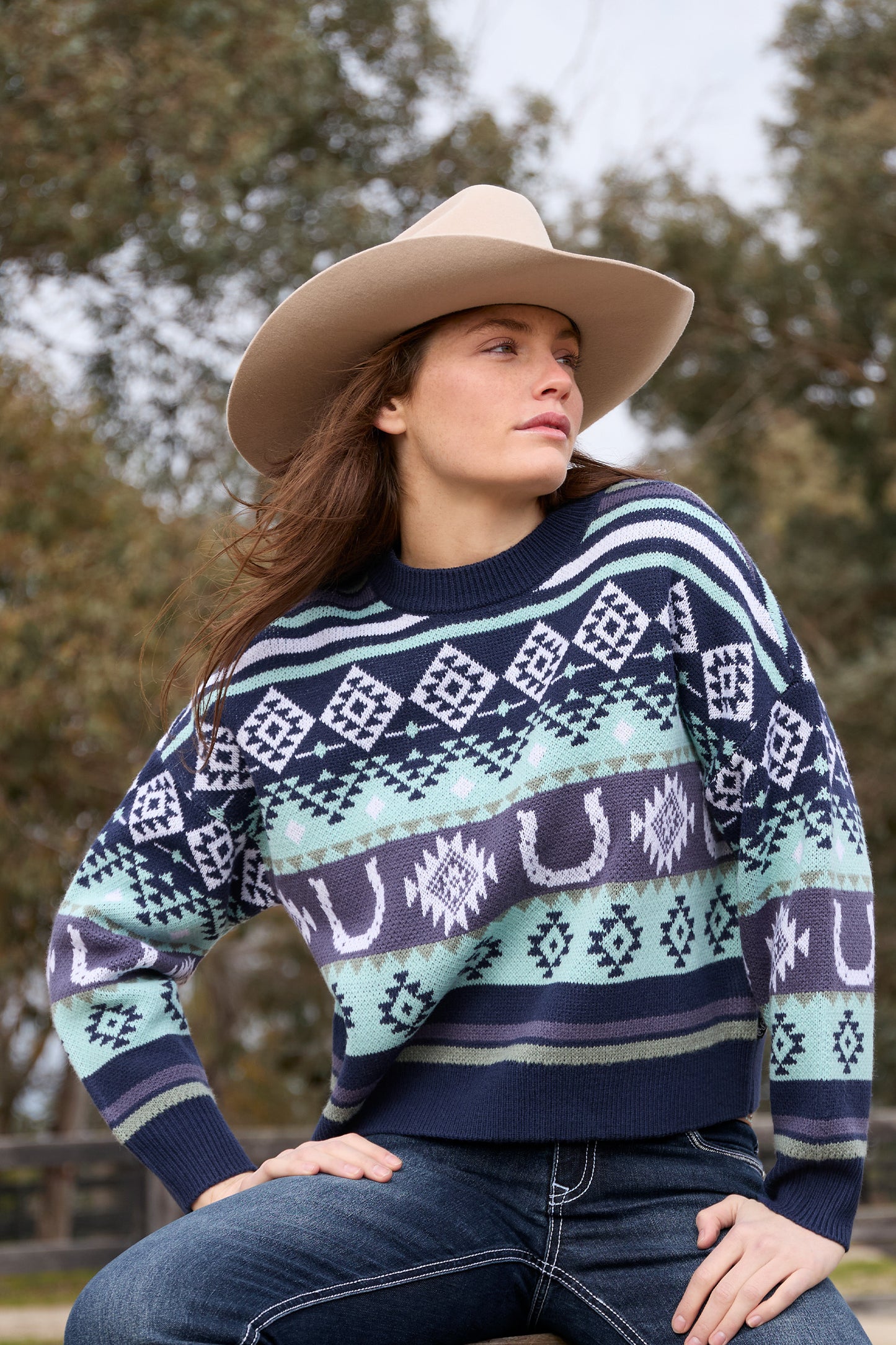 Pure Western Womens Margo Knitted Pullover - P6W2570227