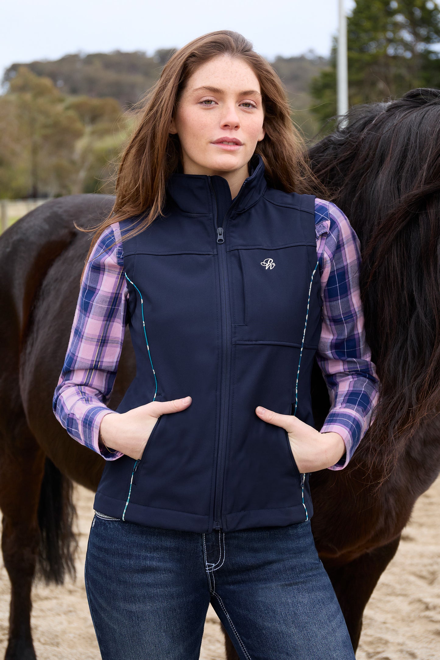 Pure Western Womens Corine Softshell Vest P6W2603226