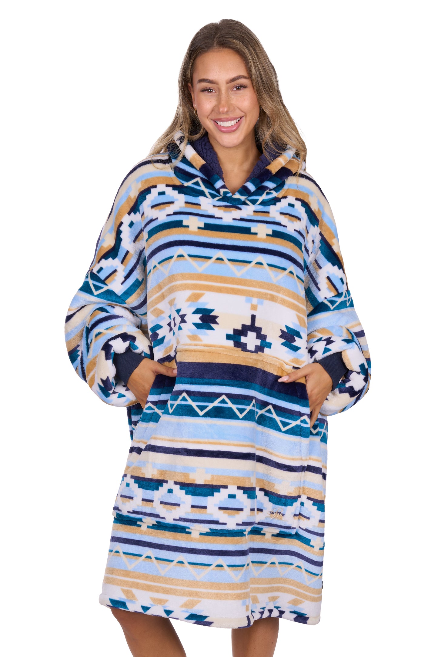 Pure Western Adults Aztec Snuggle Hoodie P6W2935SNU