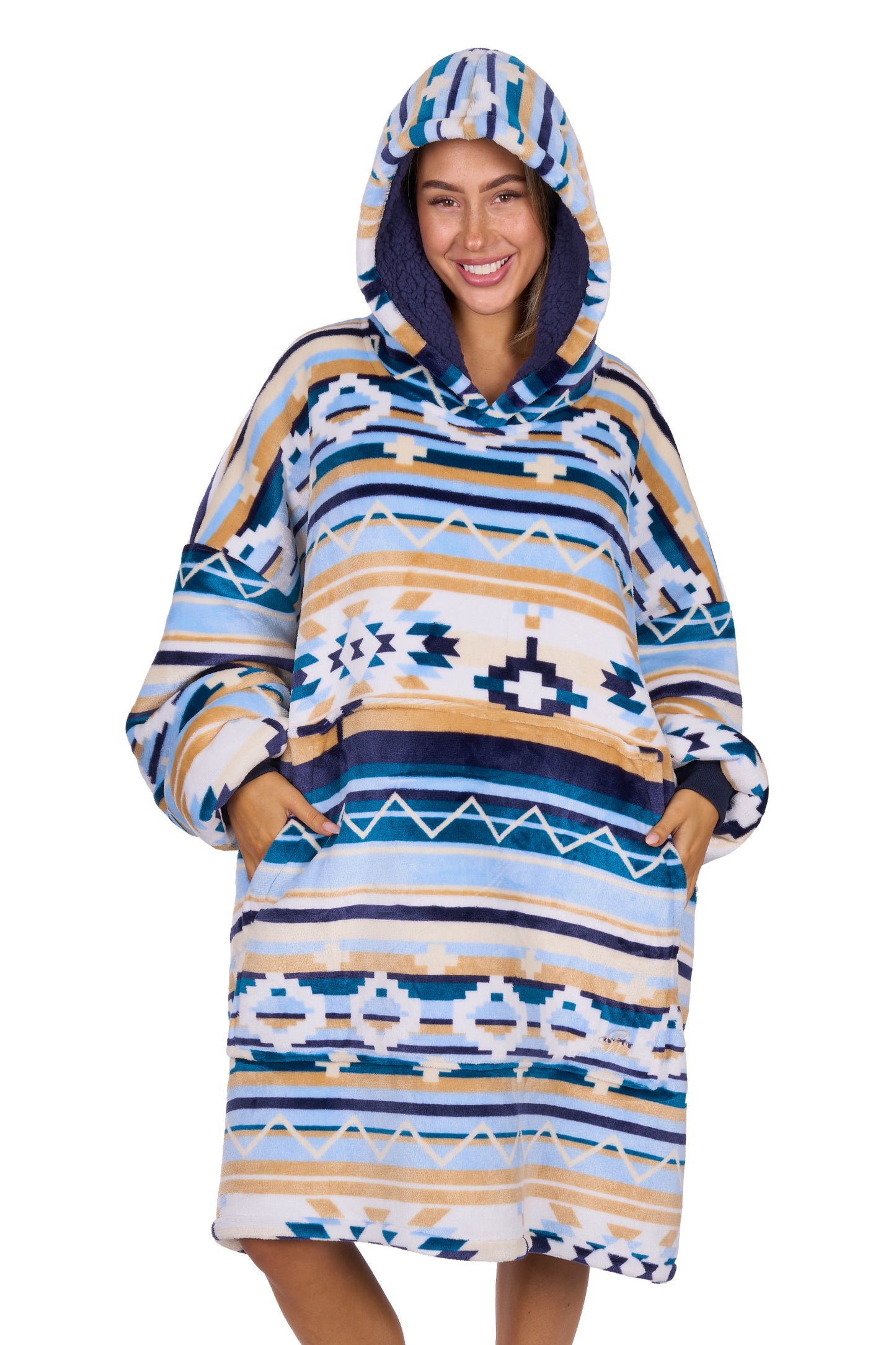 Pure Western Adults Aztec Snuggle Hoodie P6W2935SNU