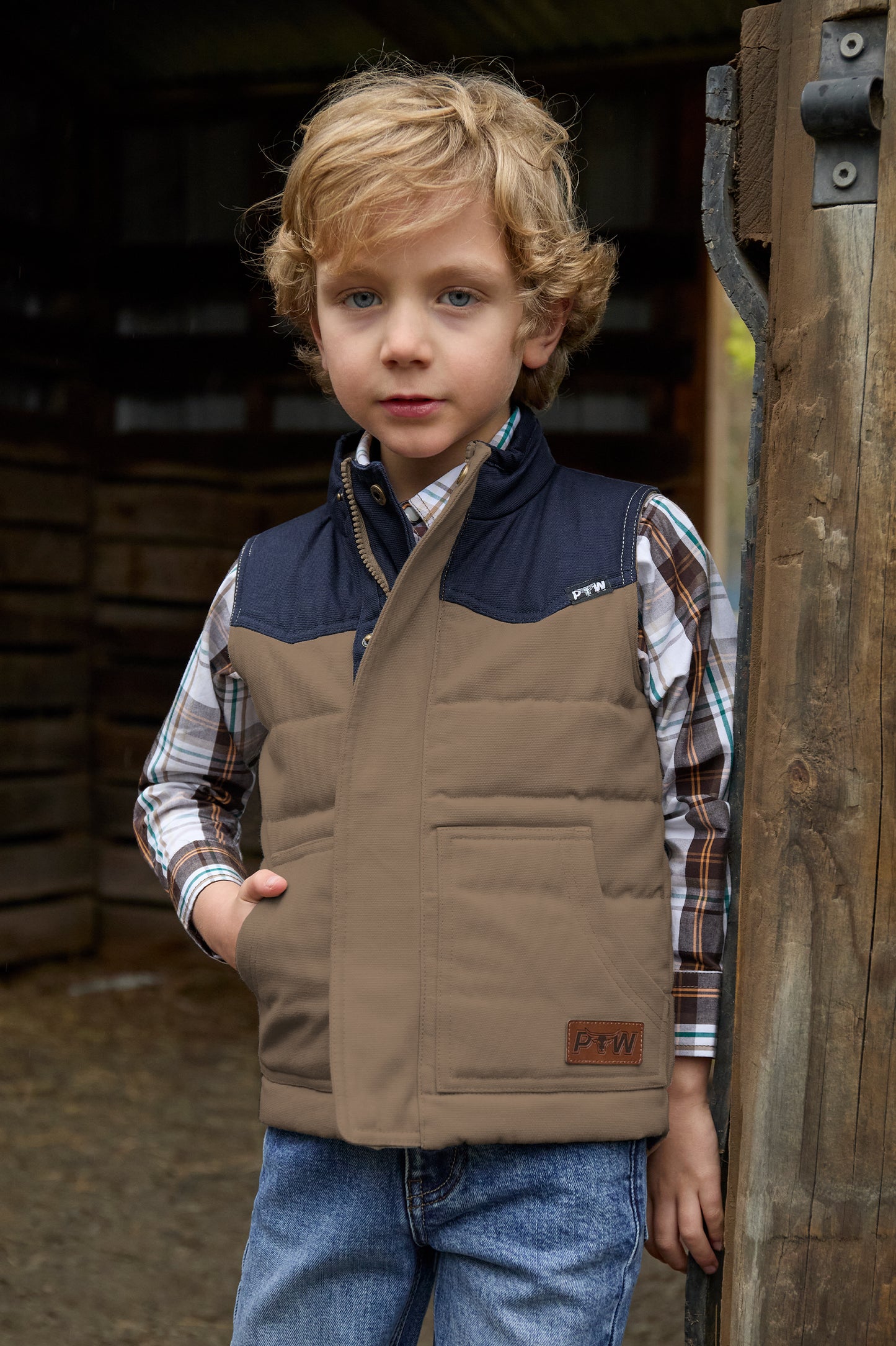 Pure Western Boys Jamie Reversible Vest P6W3603181