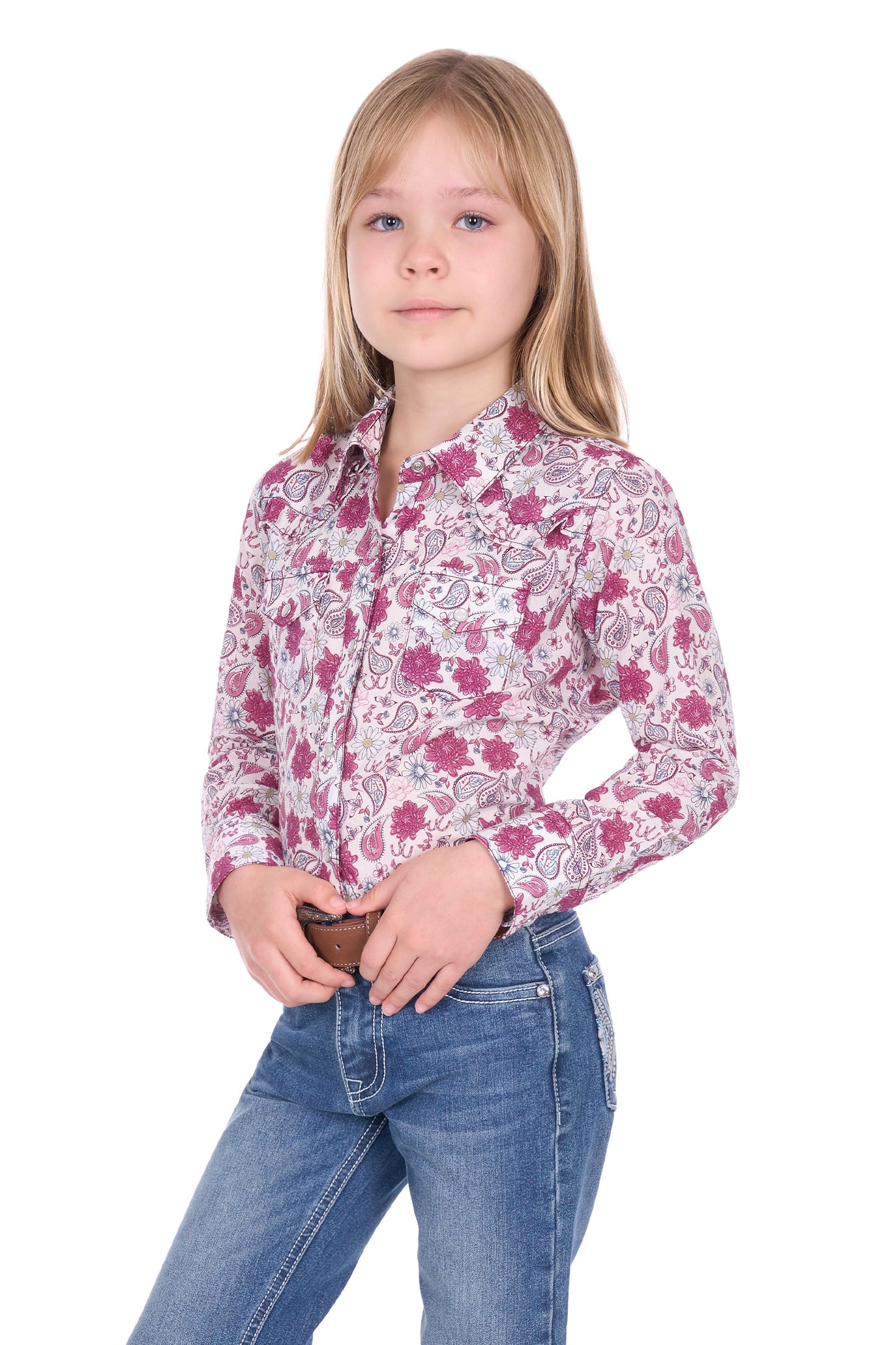 Pure Western Girls Marsha LS Arena Shirt - P6W5127201