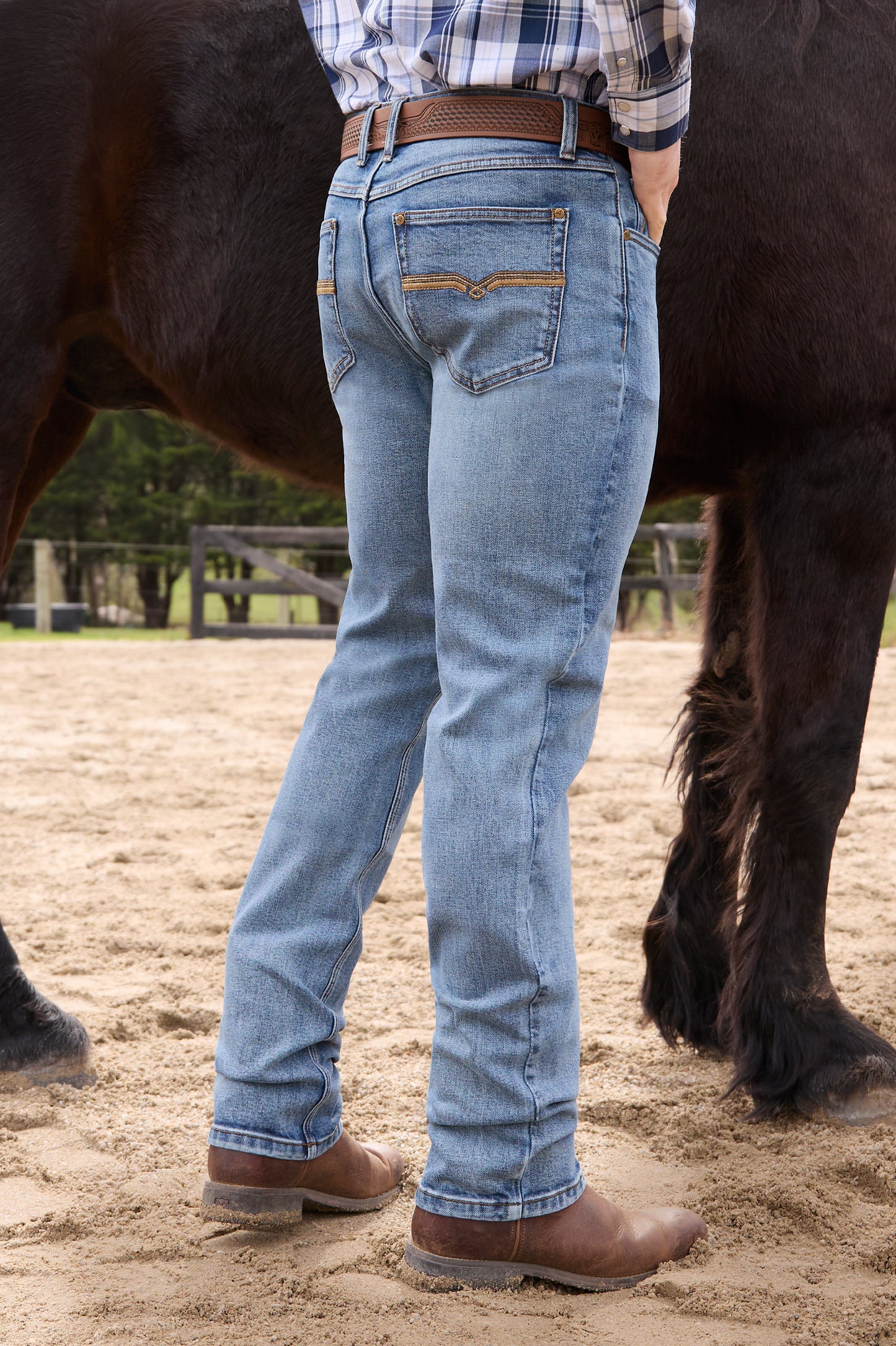 Pure Western Mens Hawkins Straight Leg Jeans 34L - PCP1217886