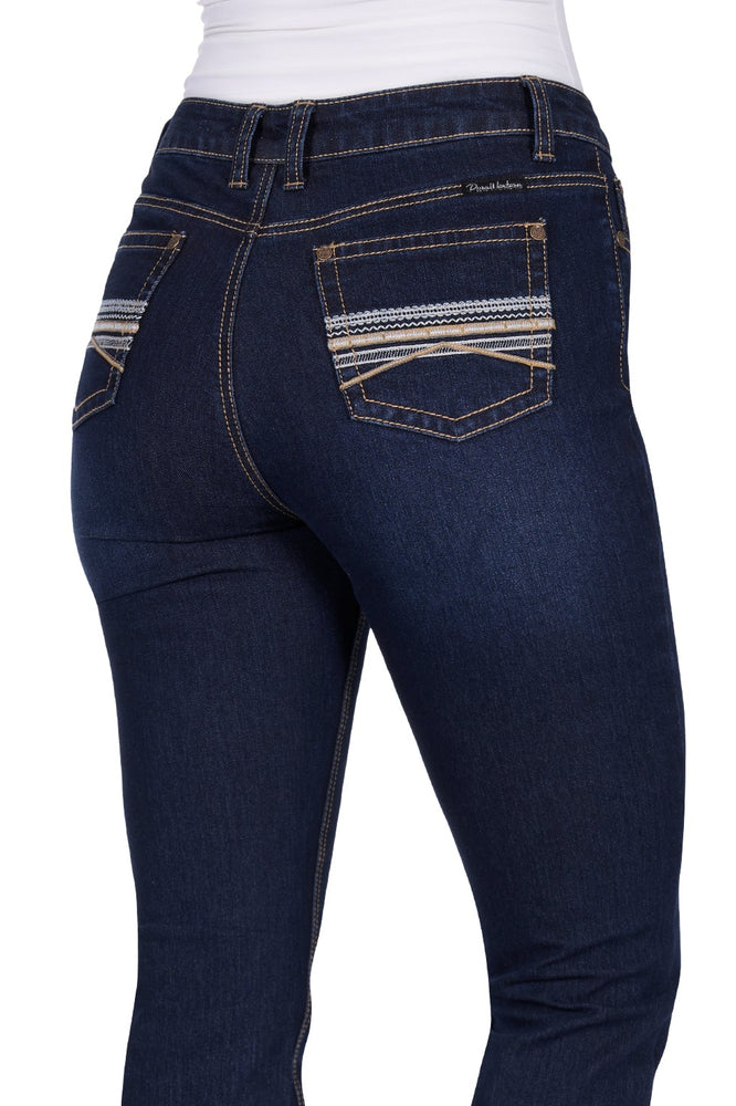 Pure Western Womens Ida High Rise Boot Cut Jeans - 34L