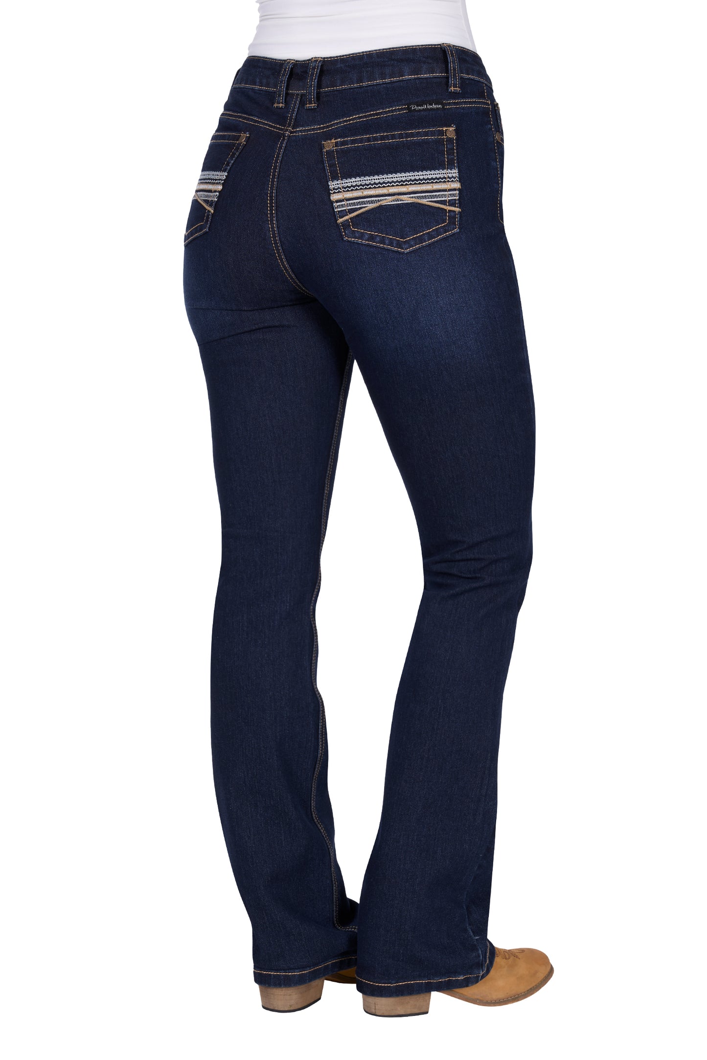 Pure Western Womens Ida High Rise Boot Cut Jeans - 34L