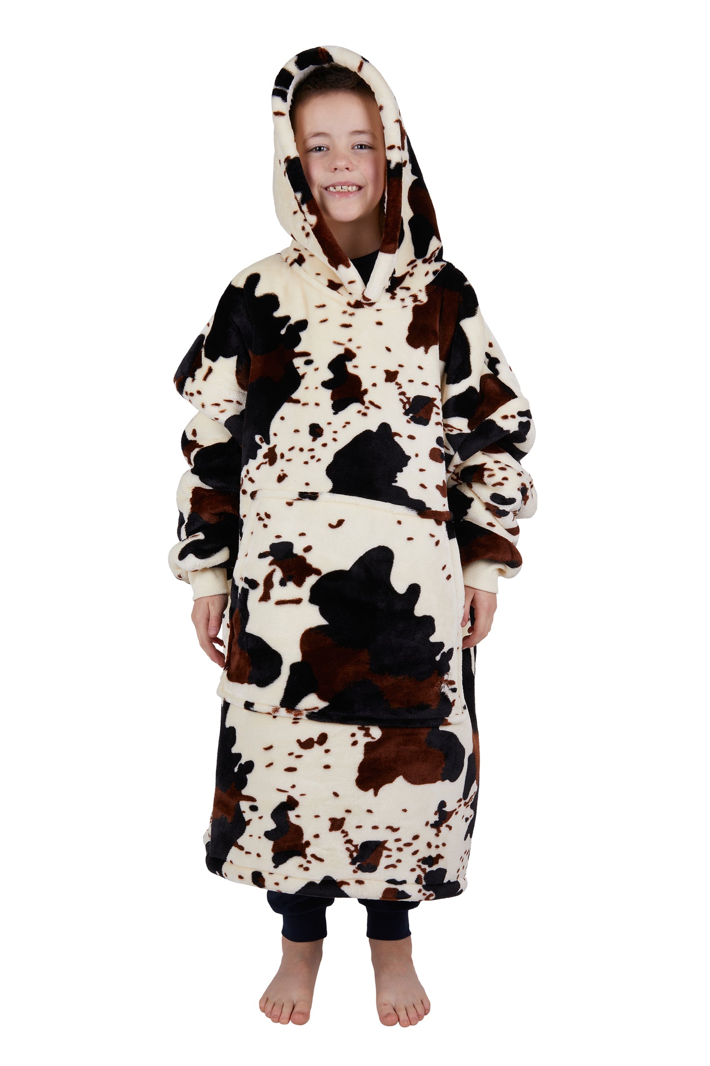 Pure Western Kids Cow Print Snuggle Hoodie - PCP7920SNU