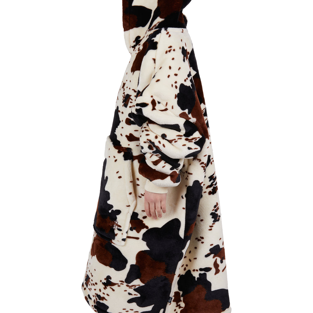 Pure Western Kids Cow Print Snuggle Hoodie - PCP7920SNU