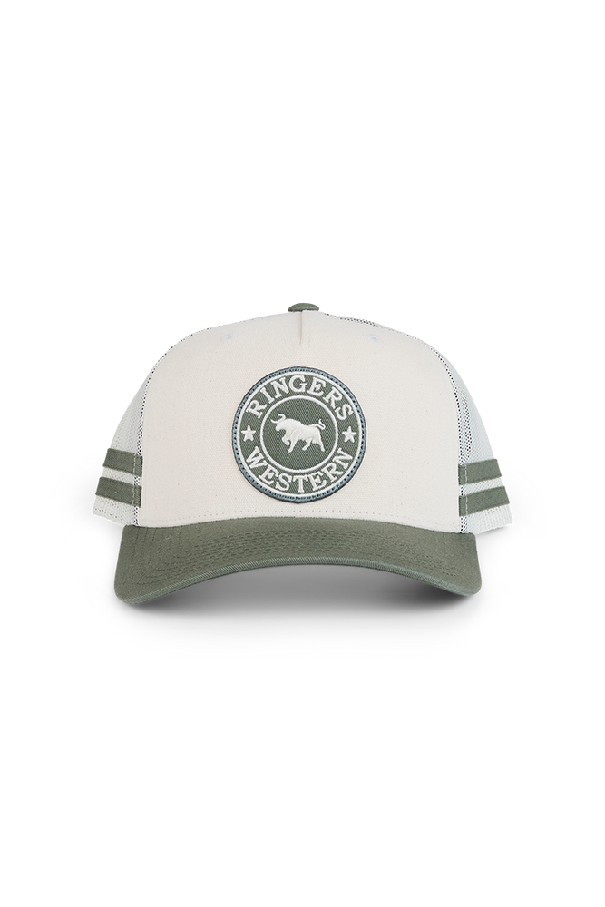 Ringers Western McCoy Trucker Cap - Beige / Pale Olive