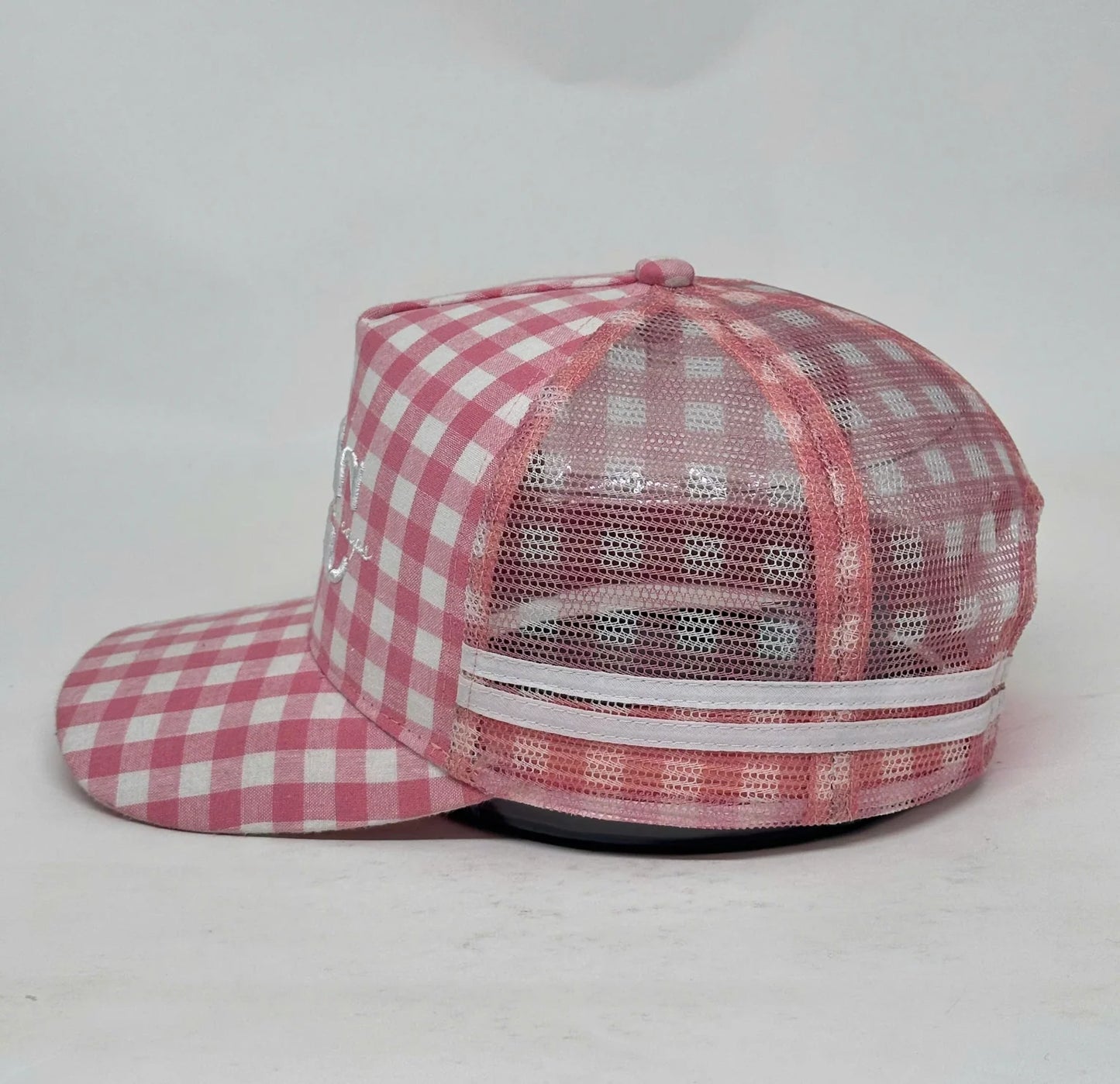 CTC Pink Gingham Trucker Cap - High Peak