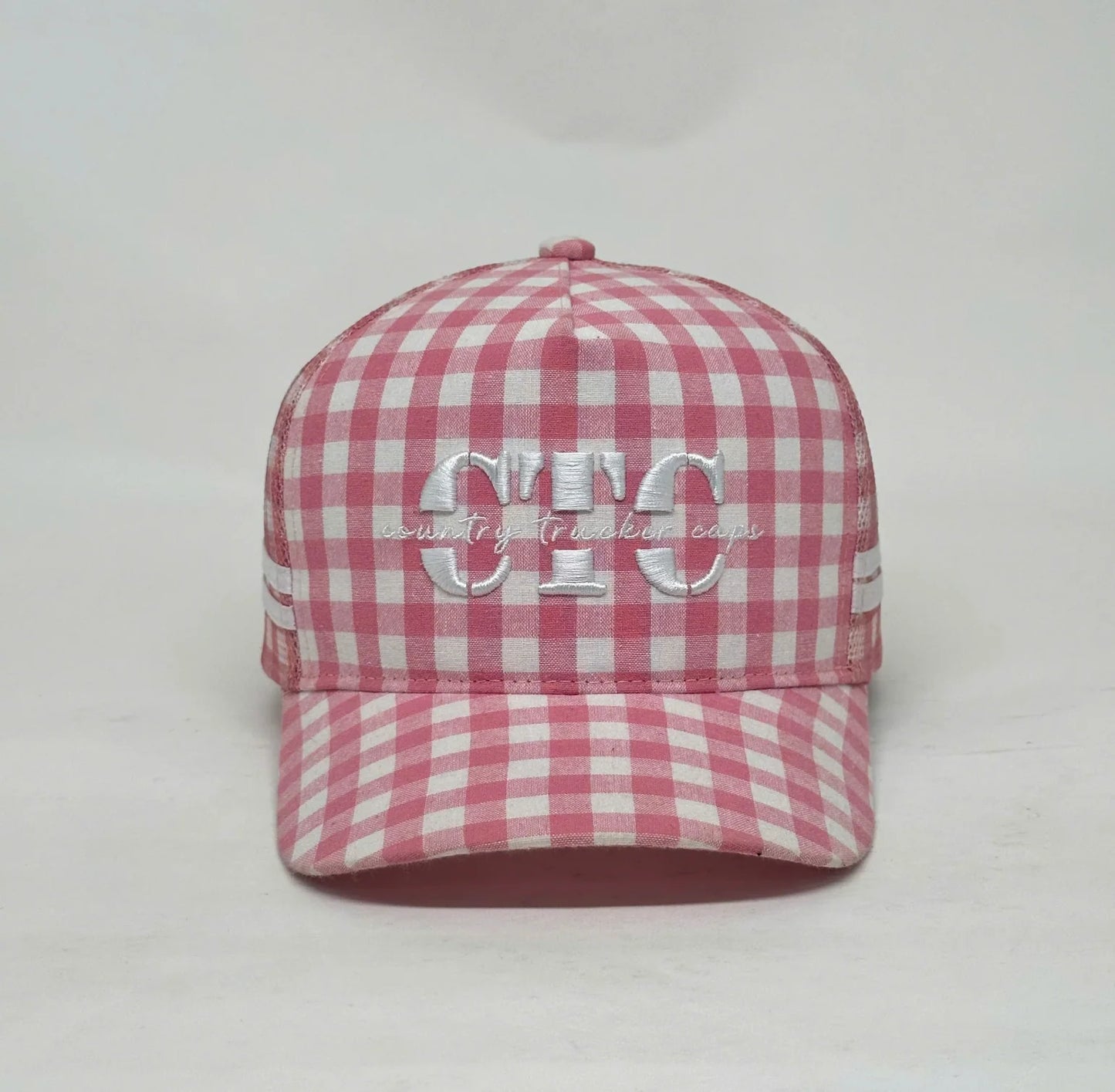 CTC Pink Gingham Trucker Cap - High Peak