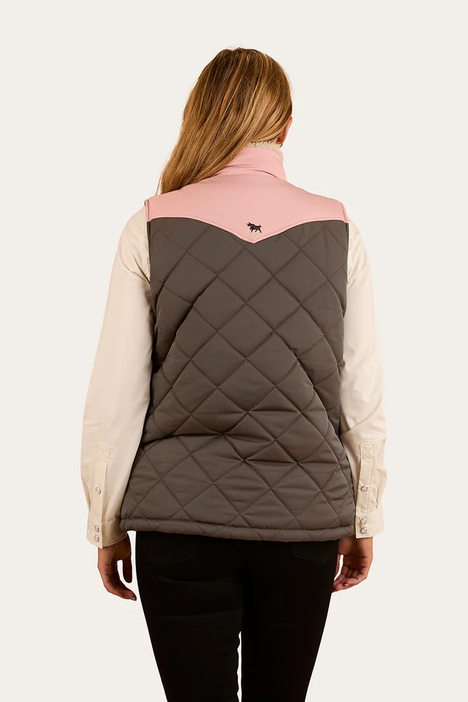 
                      
                        Ringers Western Selwyn Womens Puffer Vest - Charcoal / Pink
                      
                    