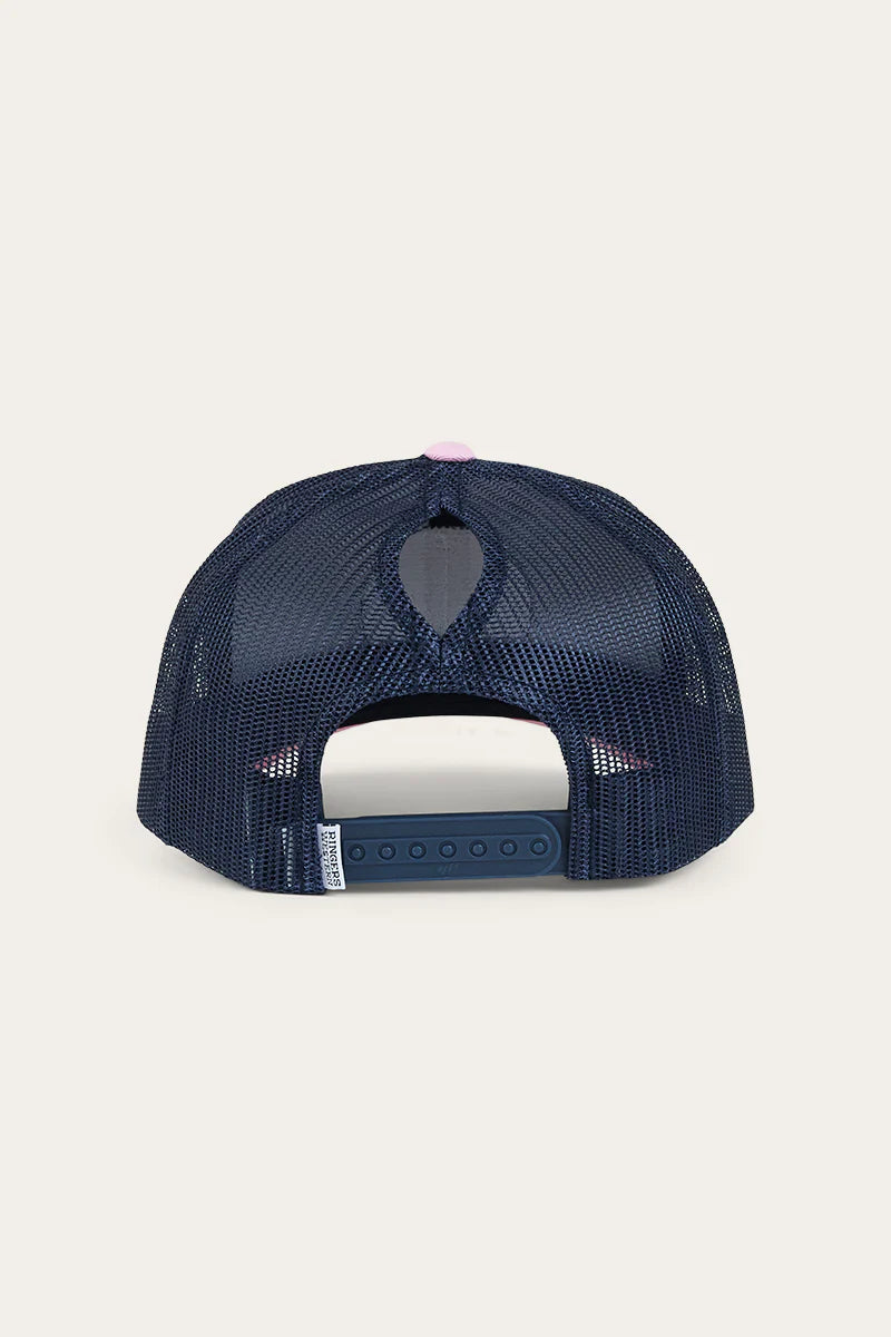 Ringers Western Tara Ponytail Trucker Cap - Navy / Pastel Pink