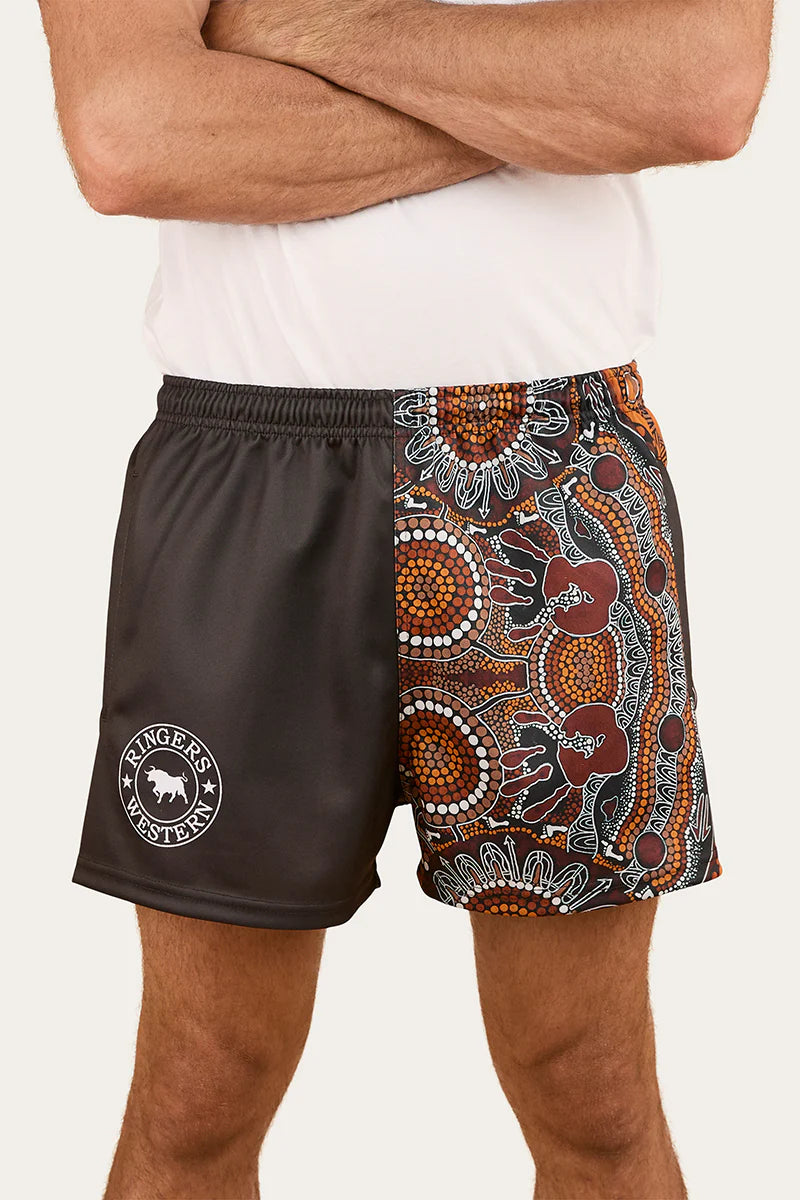 Ringers Western Walkabout Warrior Footy Short - Charcoal / Multi