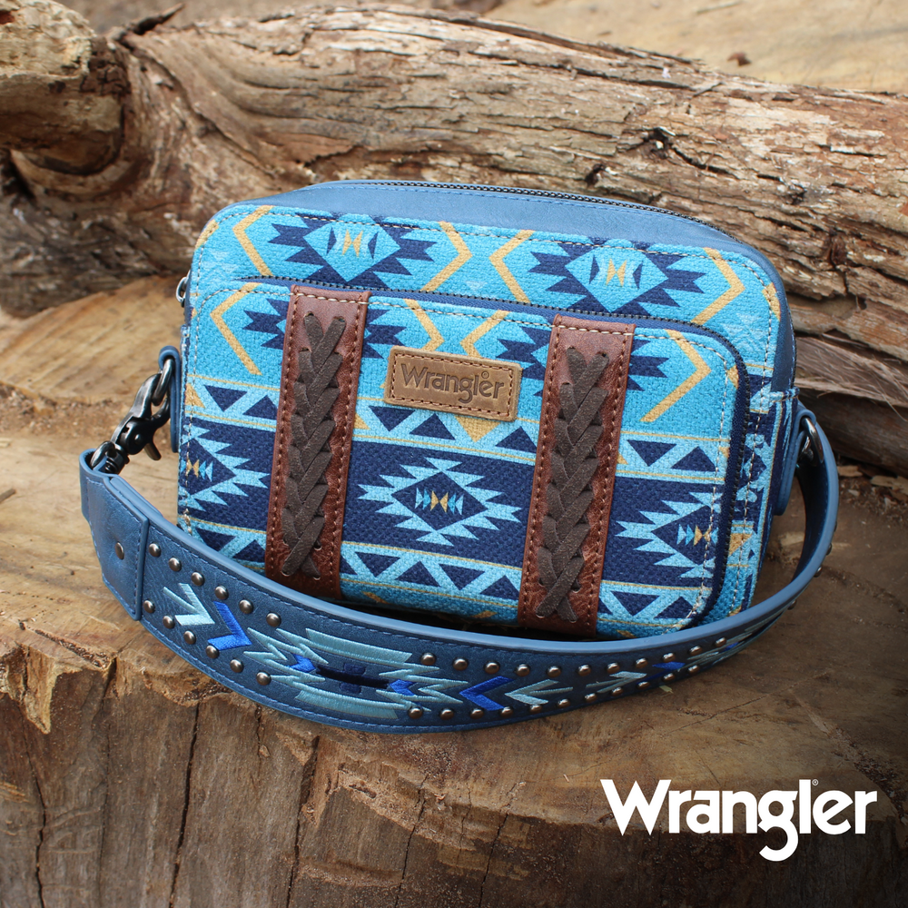 Wrangler Southwestern Crossbody Wallet Bag - X4S2970BAG - NAVY