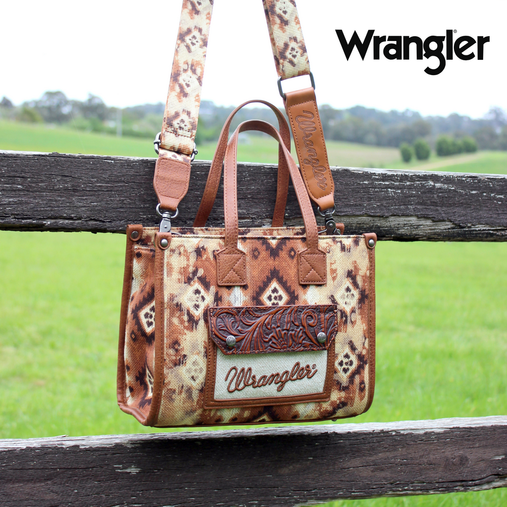 Wrangler Aztec Crossbody Tote Bag X4S2971BAG - TAN