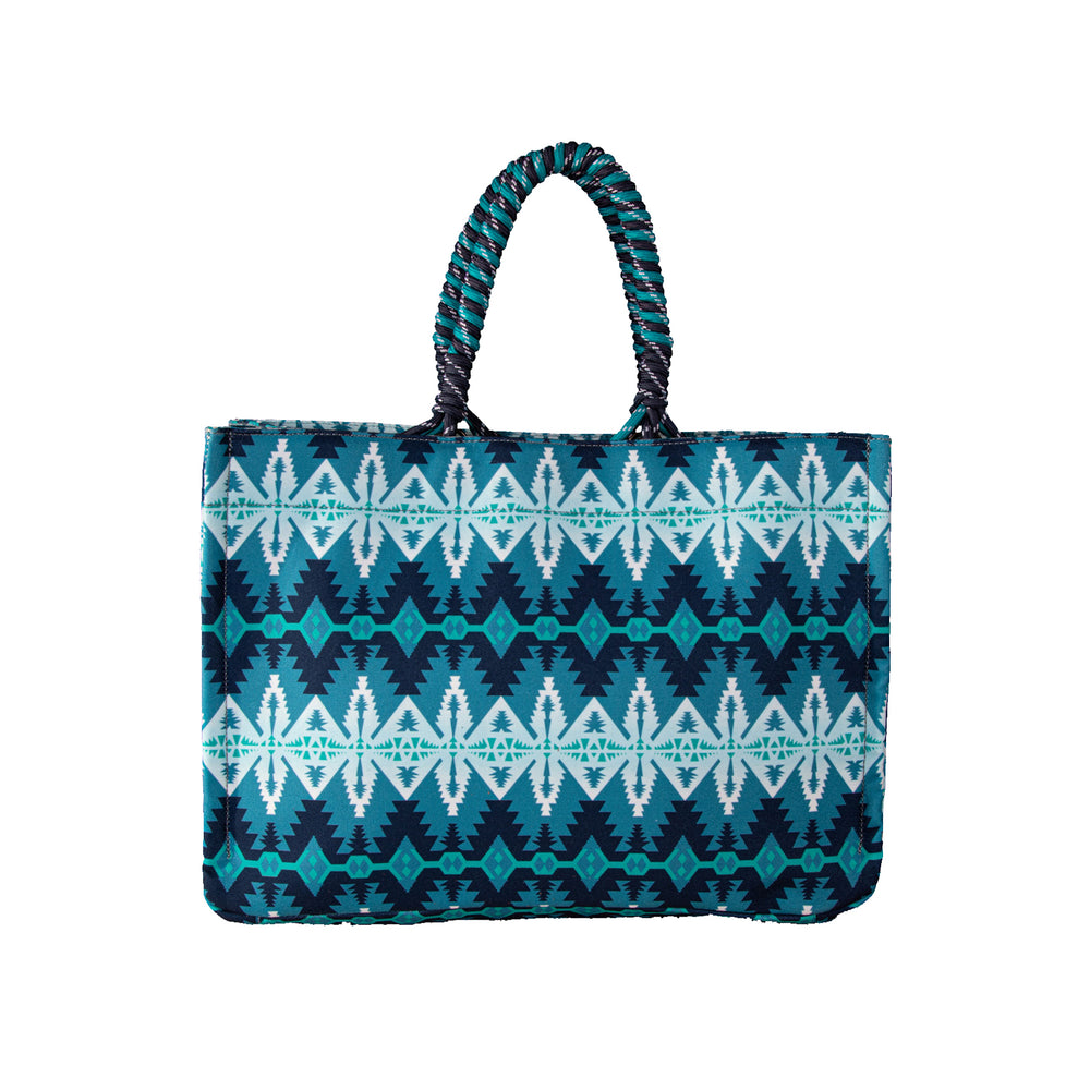 Wrangler Southwestern Oversized Tote - Blue X4S2972BAG