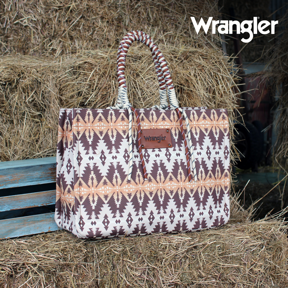 Wrangler Southwestern Oversized Tote X4S2972BAG  - COFFEE