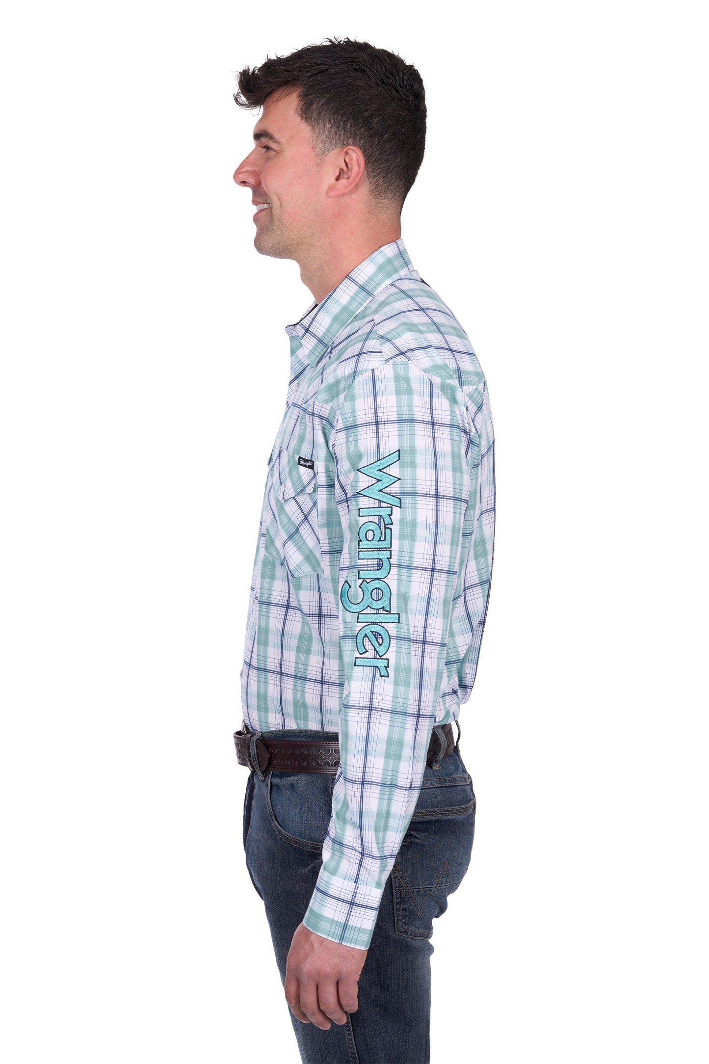 Wrangler Mens Jacob Logo LS Dress Shirt X5S1111364
