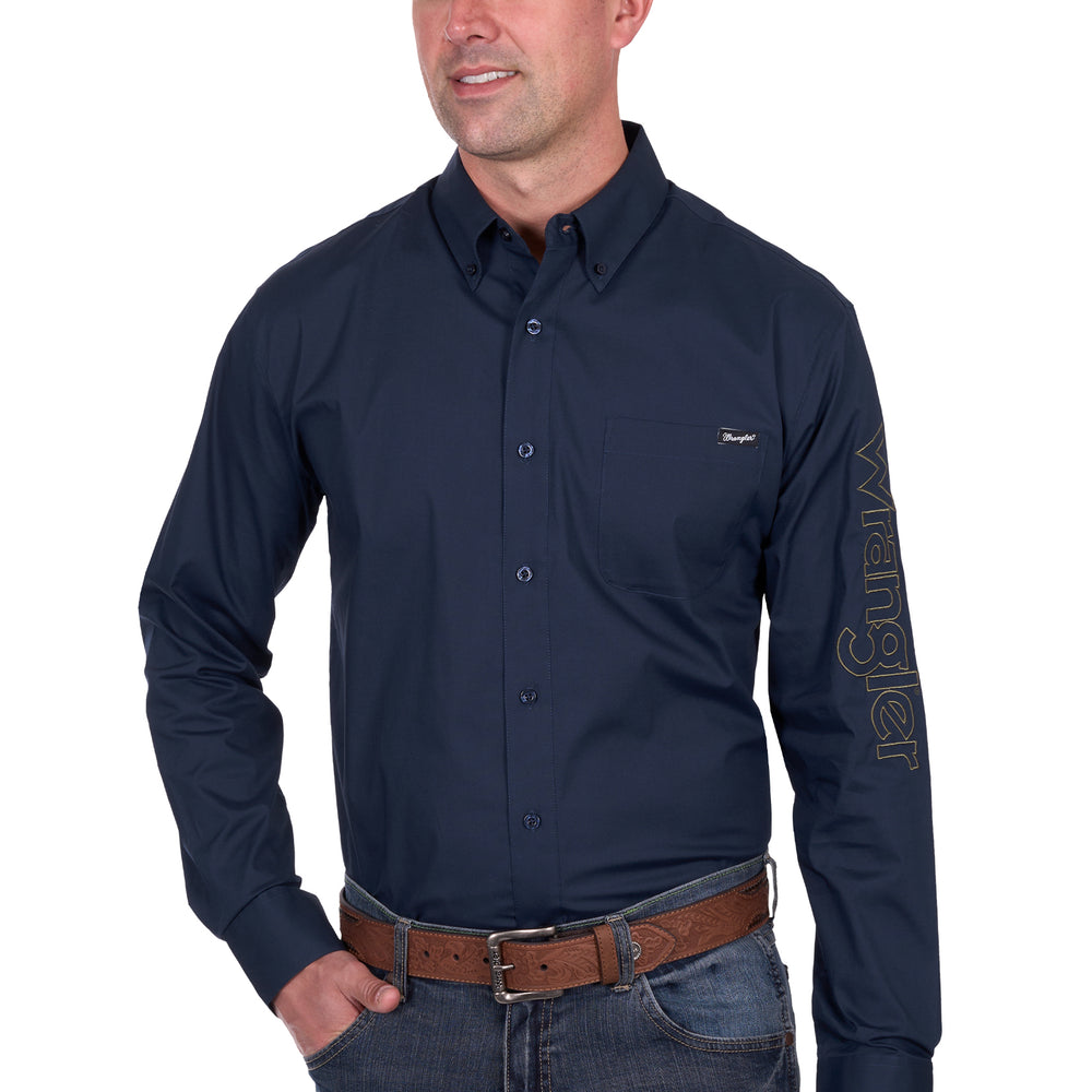 
                      
                        Wrangler Mens Brad Logo LS Dress Shirt X5S1115359
                      
                    