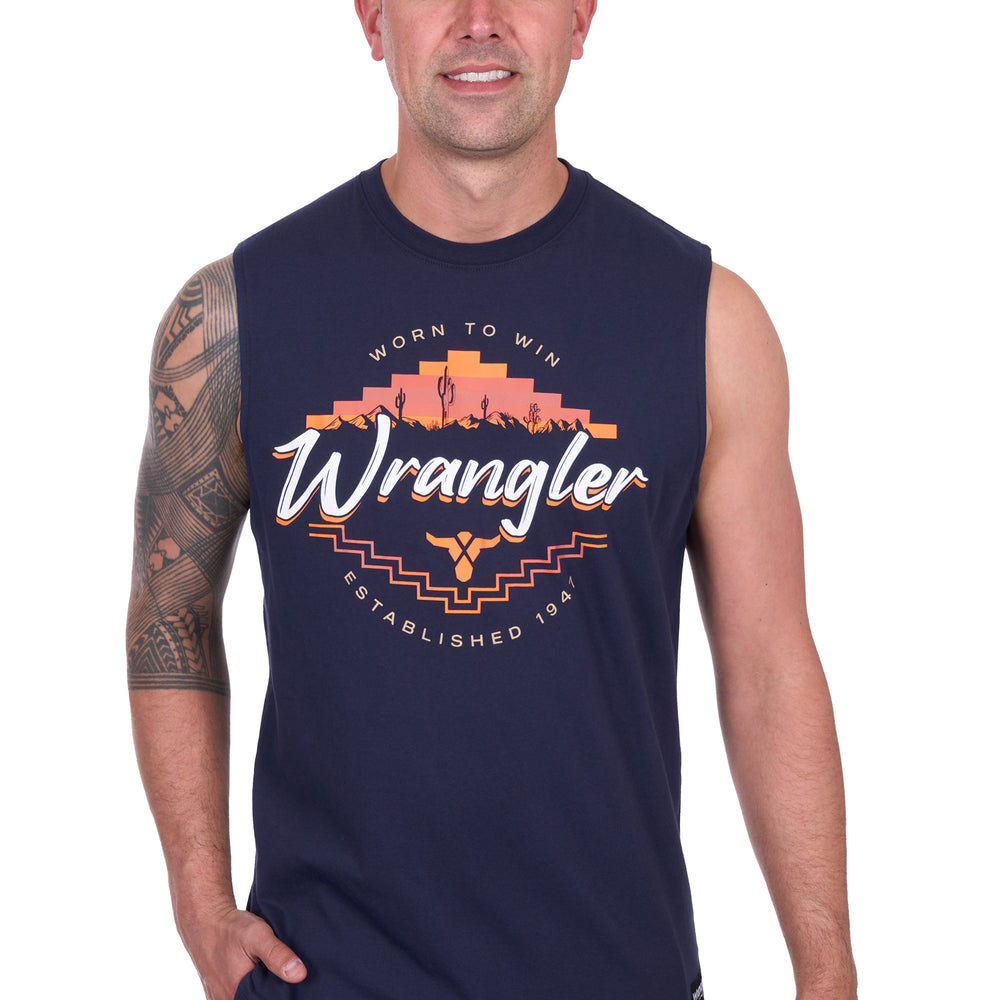 Wrangler Mens Mario Muscle Tank X5S1572395