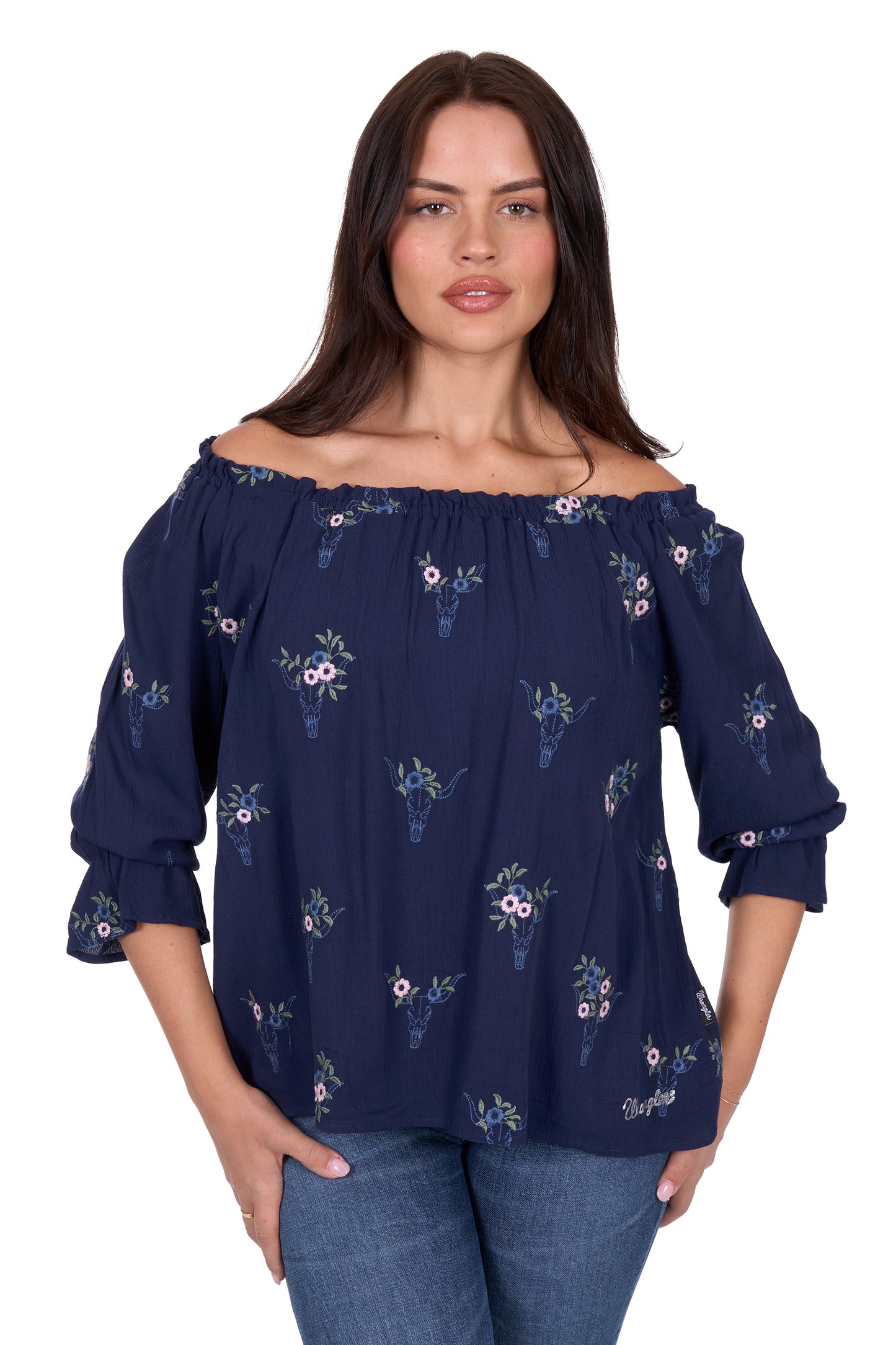 Wrangler Womens Camilla 3/4 Sleeve Blouse X5S2523448