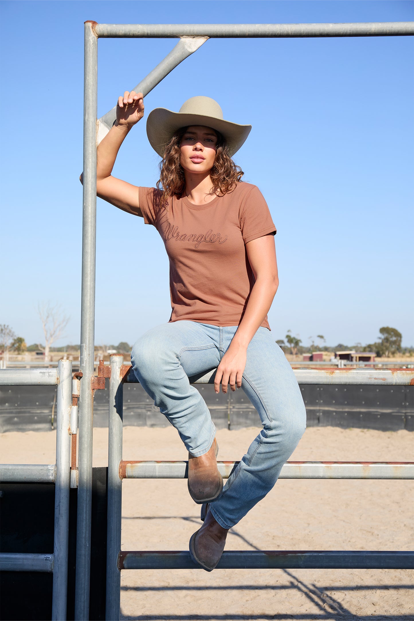 Wrangler Womens Texas Tee Shirt - Copper X5S2598460