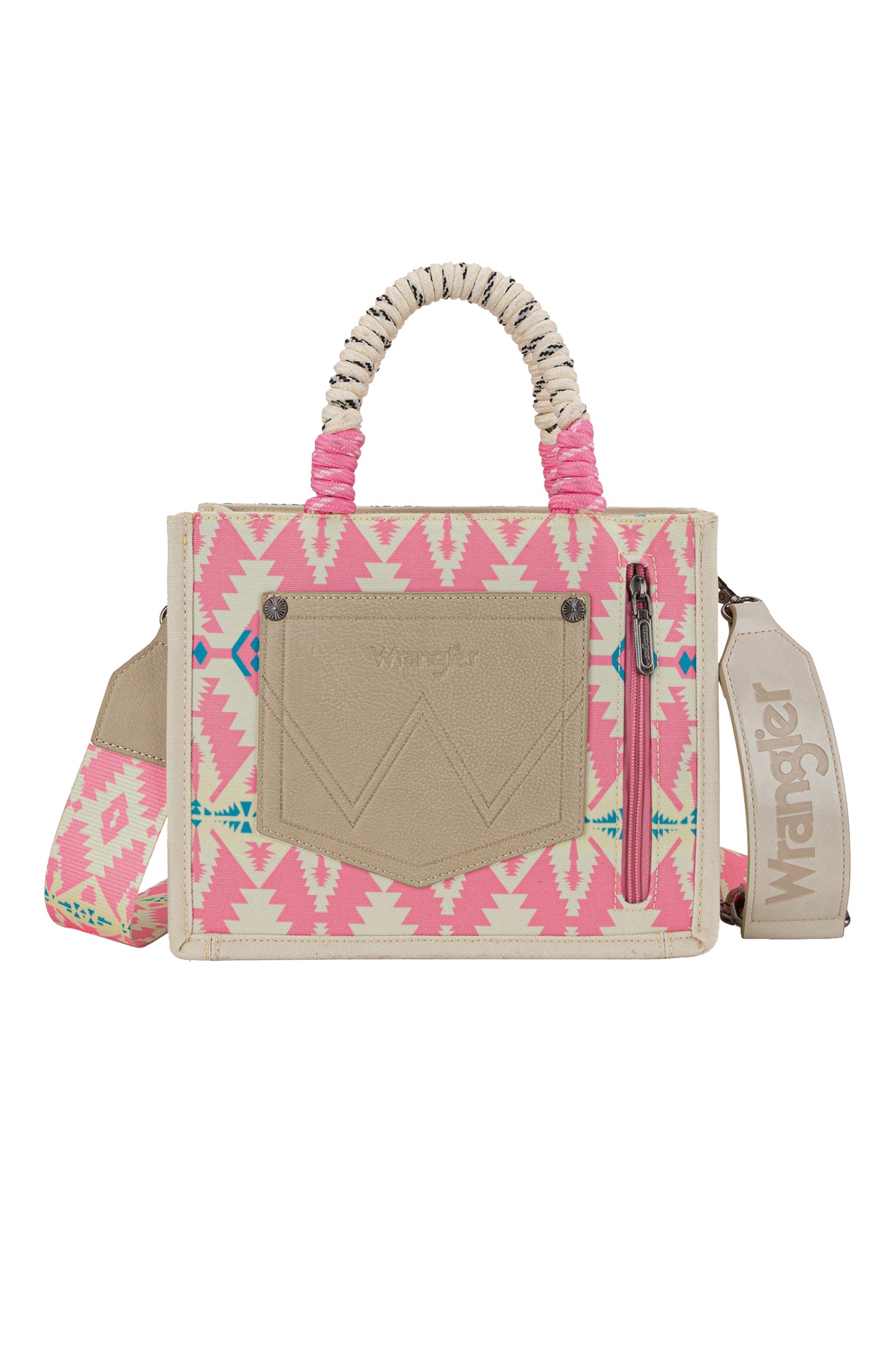Wrangler Southwestern Rope Handle Bag - Pink X5S2901BAG