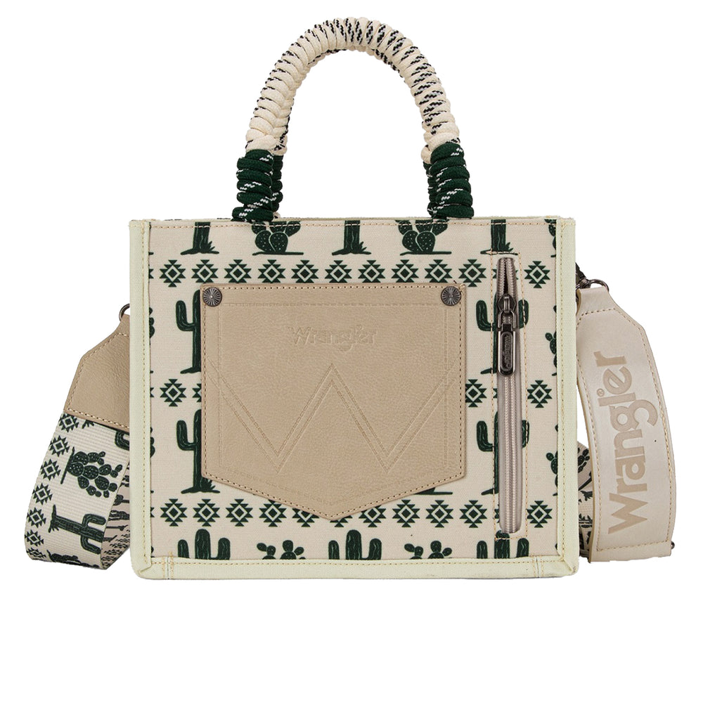 Wrangler Southwestern Rope Handle Bag - Beige / Cactus X5S2901BAG