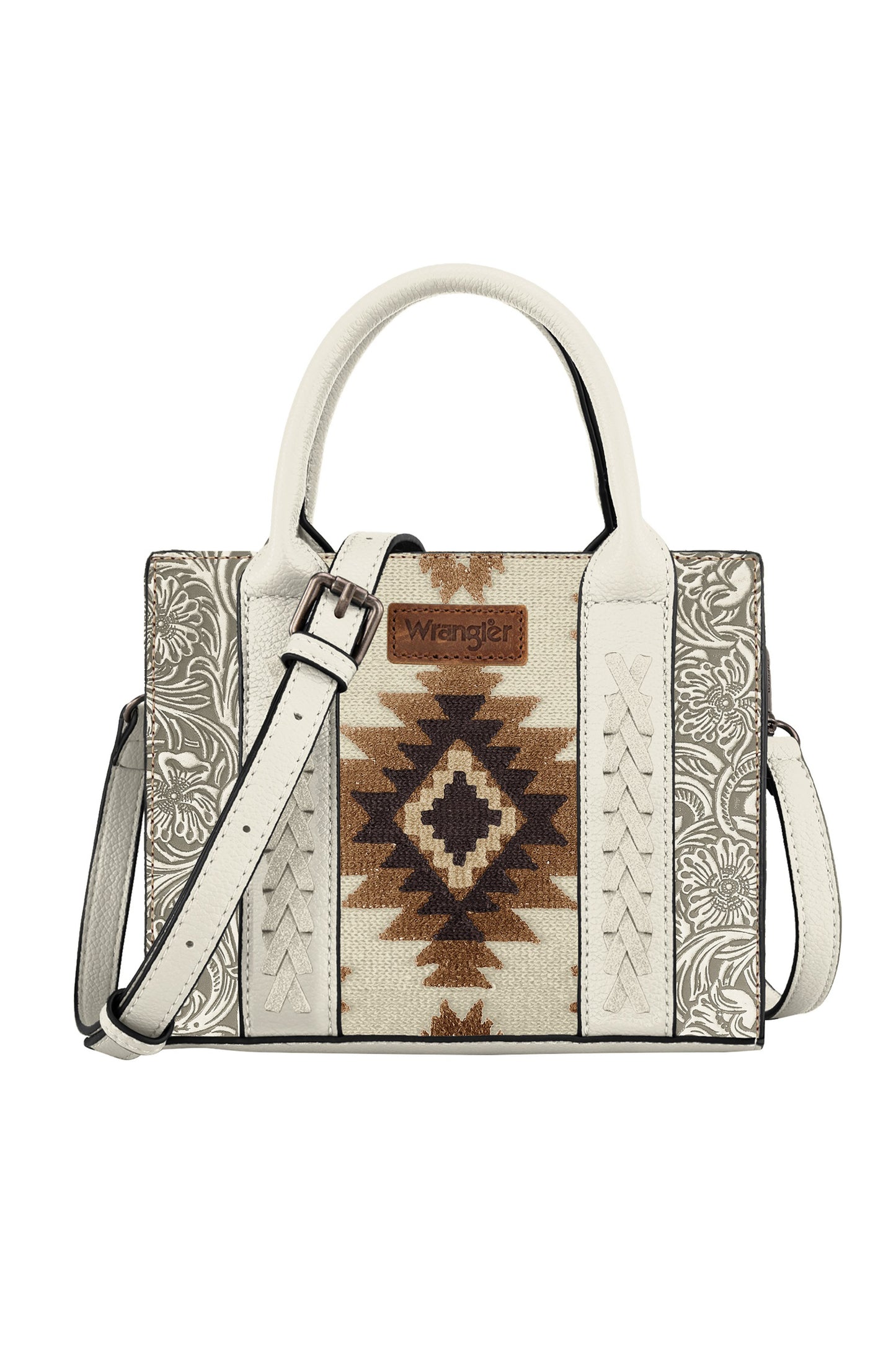 Wrangler Aztec Tooled Crossbody Bag - Beige X5S2922BAG