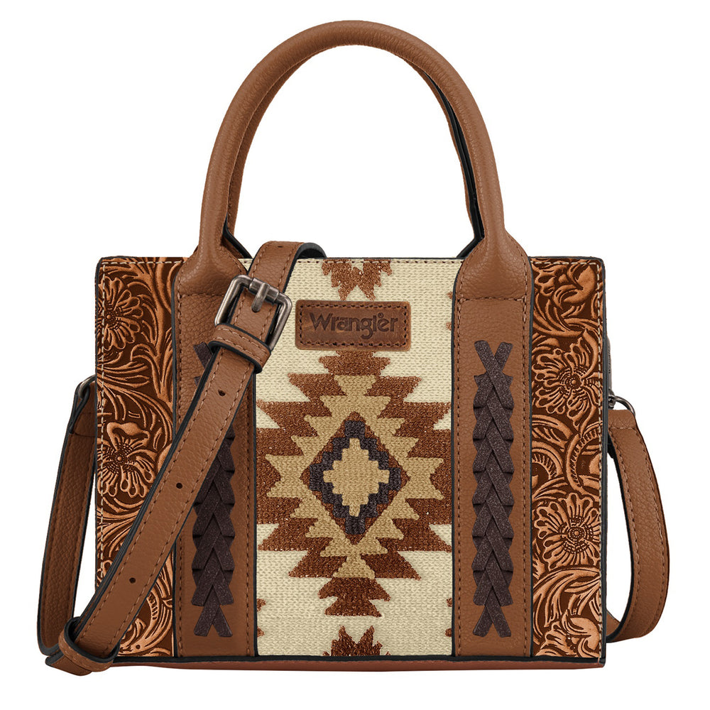 Wrangler Aztec Tooled Crossbody Bag - Tan X5S2922BAG