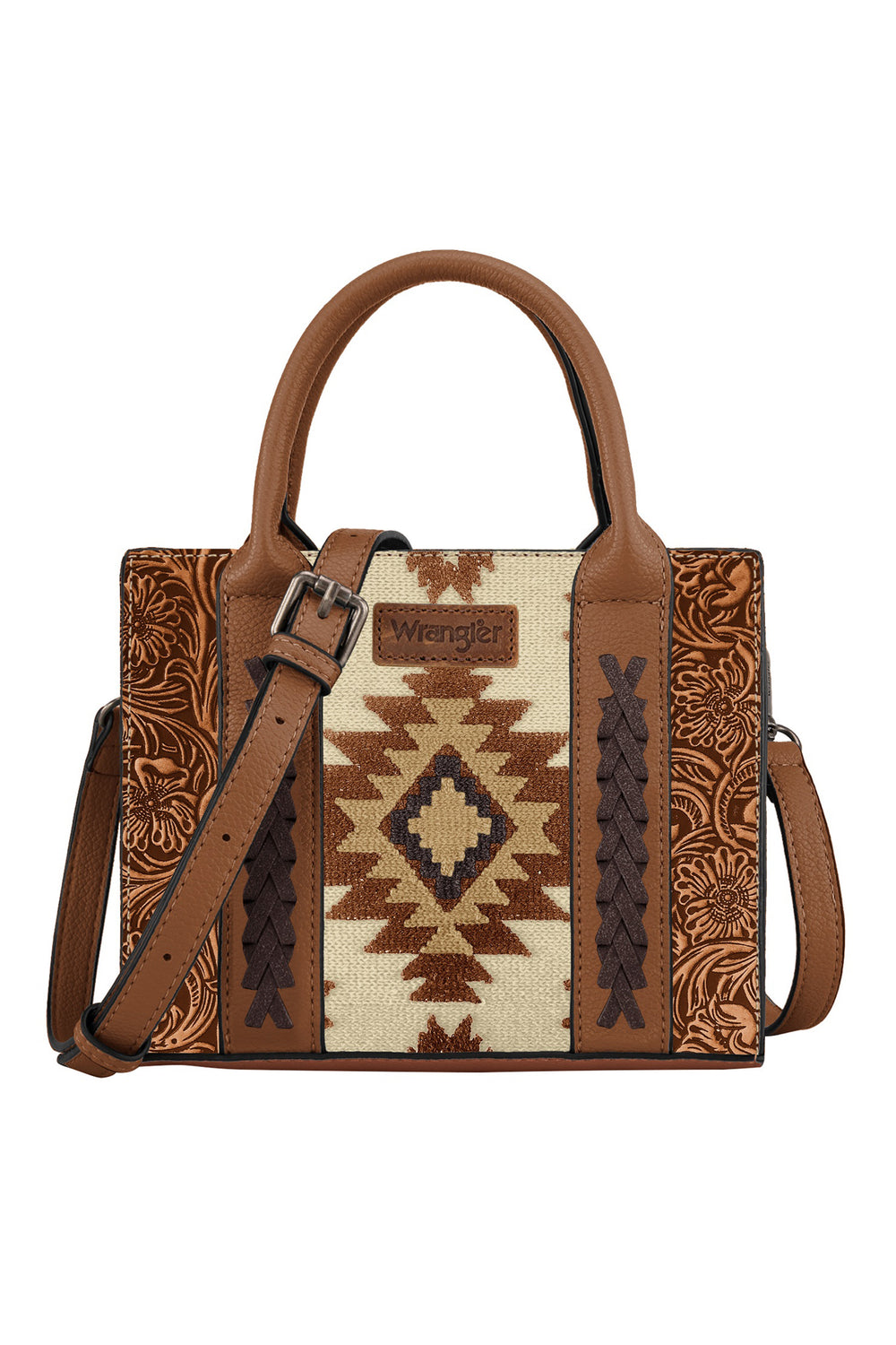 Wrangler Aztec Tooled Crossbody Bag - Tan X5S2922BAG