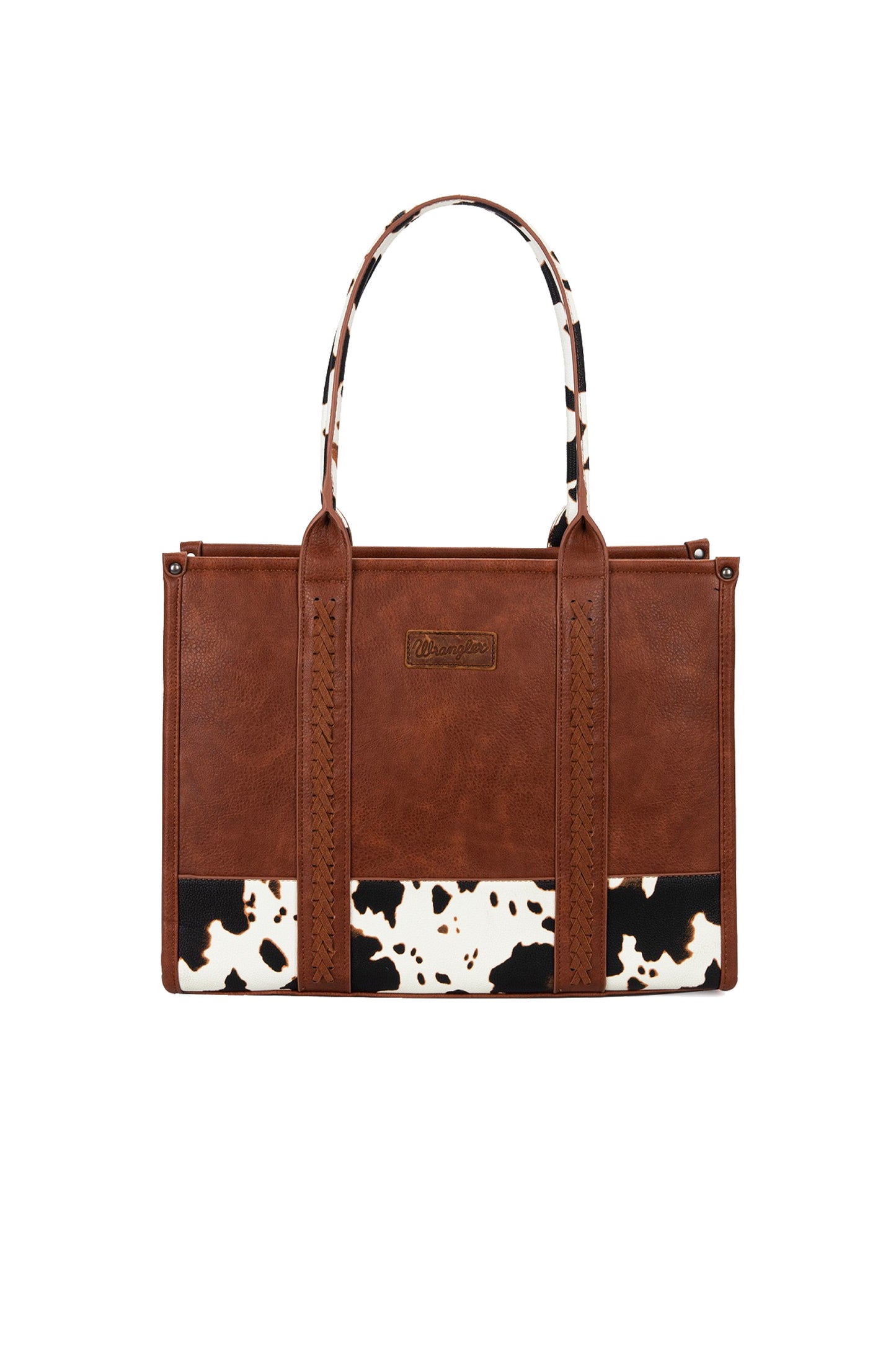 Wrangler Cow Print Tote Bag - Dark Tan X5S2935BAG