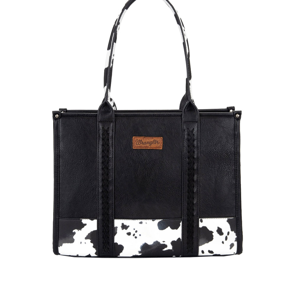 Wrangler Cow Print Tote Bag - Black X5S2935BAG