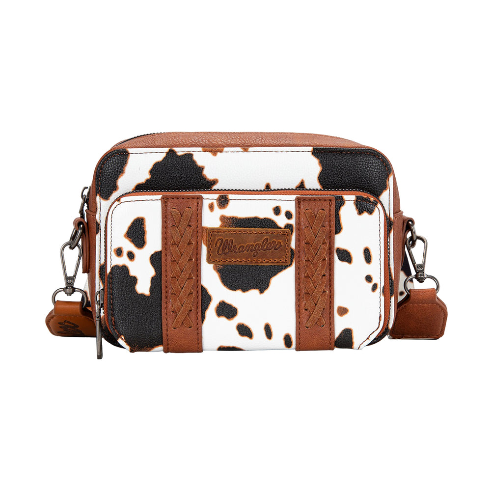 Wrangler Cow Print Small Crossbody Bag - Dark Tan X5S2936BAG