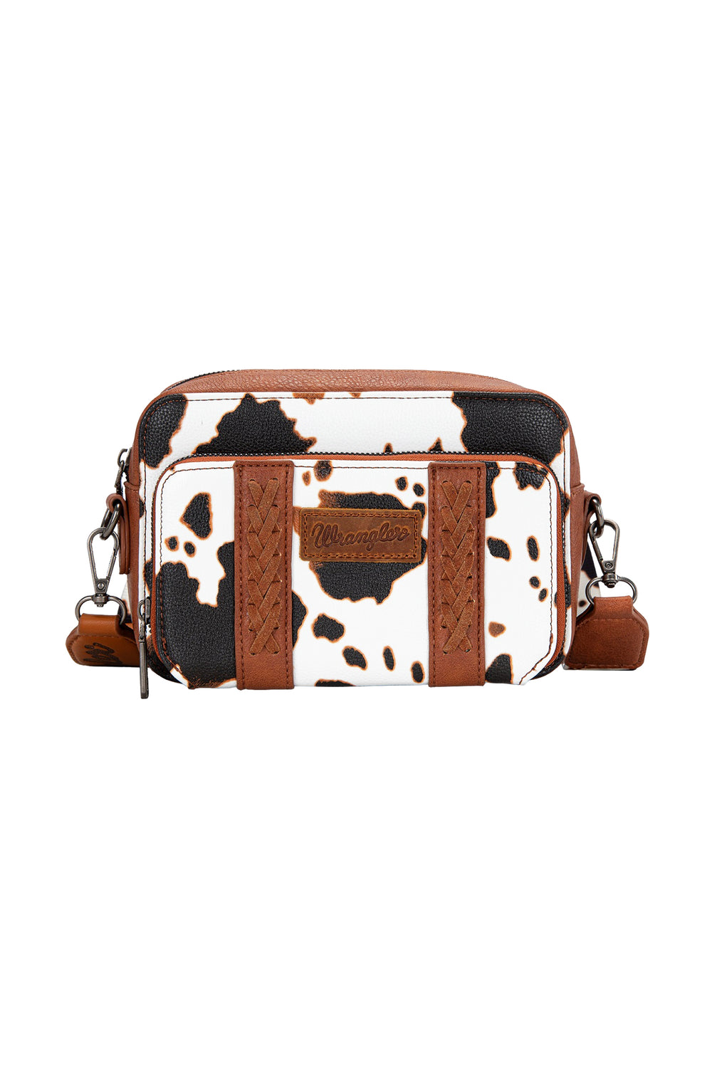 Wrangler Cow Print Small Crossbody Bag - Dark Tan X5S2936BAG