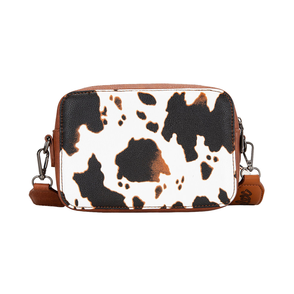 Wrangler Cow Print Small Crossbody Bag - Dark Tan X5S2936BAG
